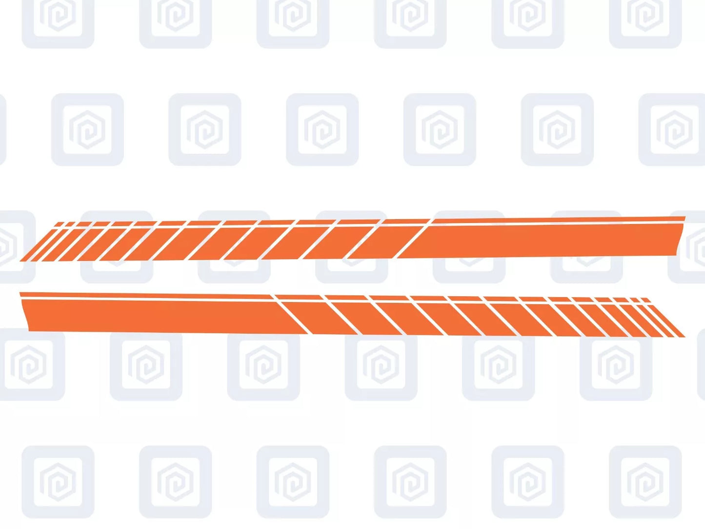 Mini Cooper S JCW One Racing Side Stripe Decal Sticker Pair (Set of 2)