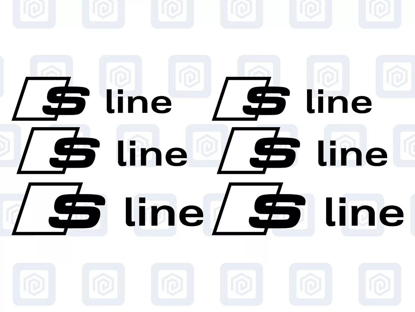 Audi S Line Brake Caliper Decal Fits A1 A3 A4 A5 A6 A7 sticker logo (set of 6)