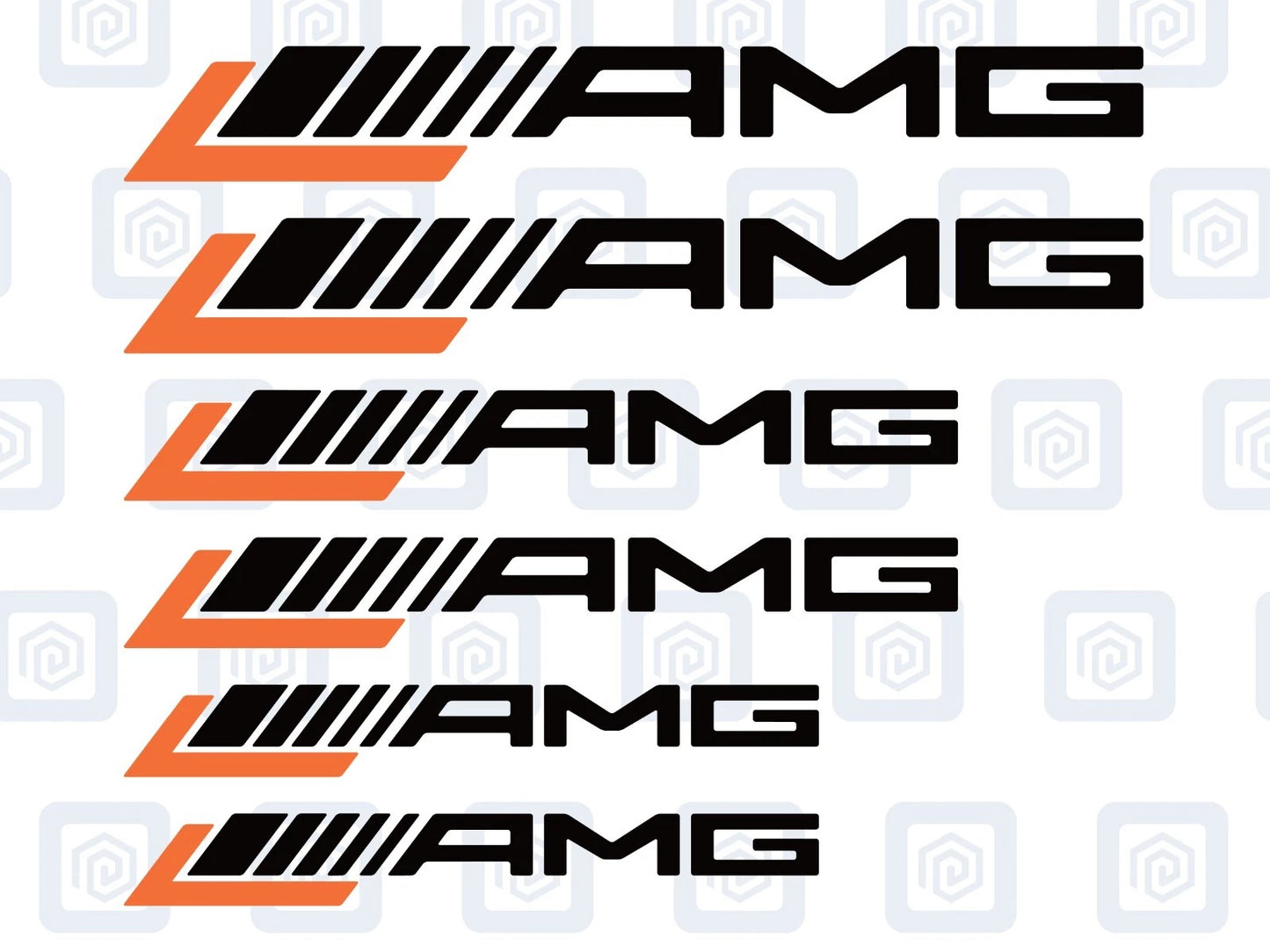 AMG Brake Caliper Decals sticker logos (set of 6)