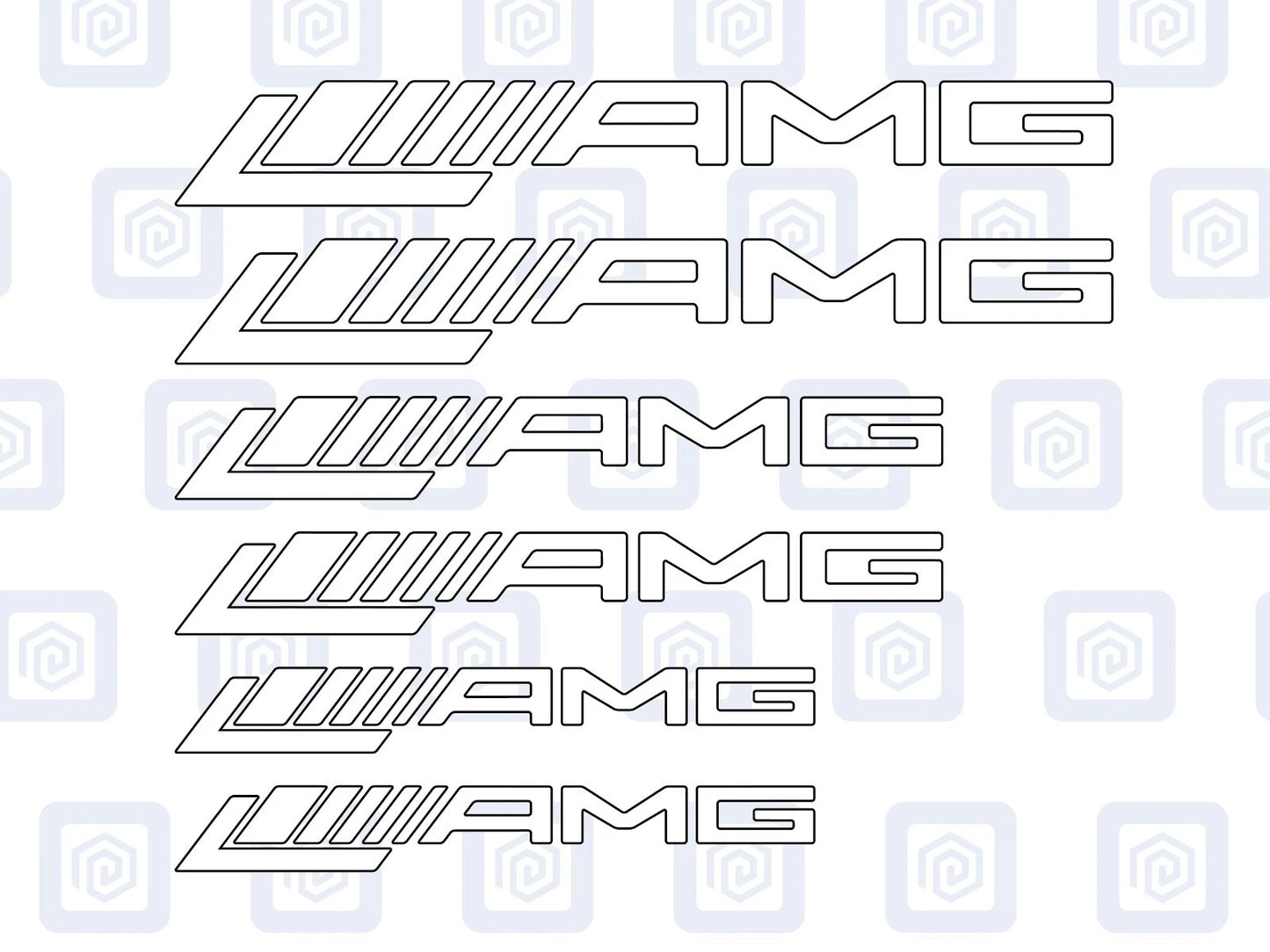 AMG Brake Caliper Decals sticker logos (set of 6)