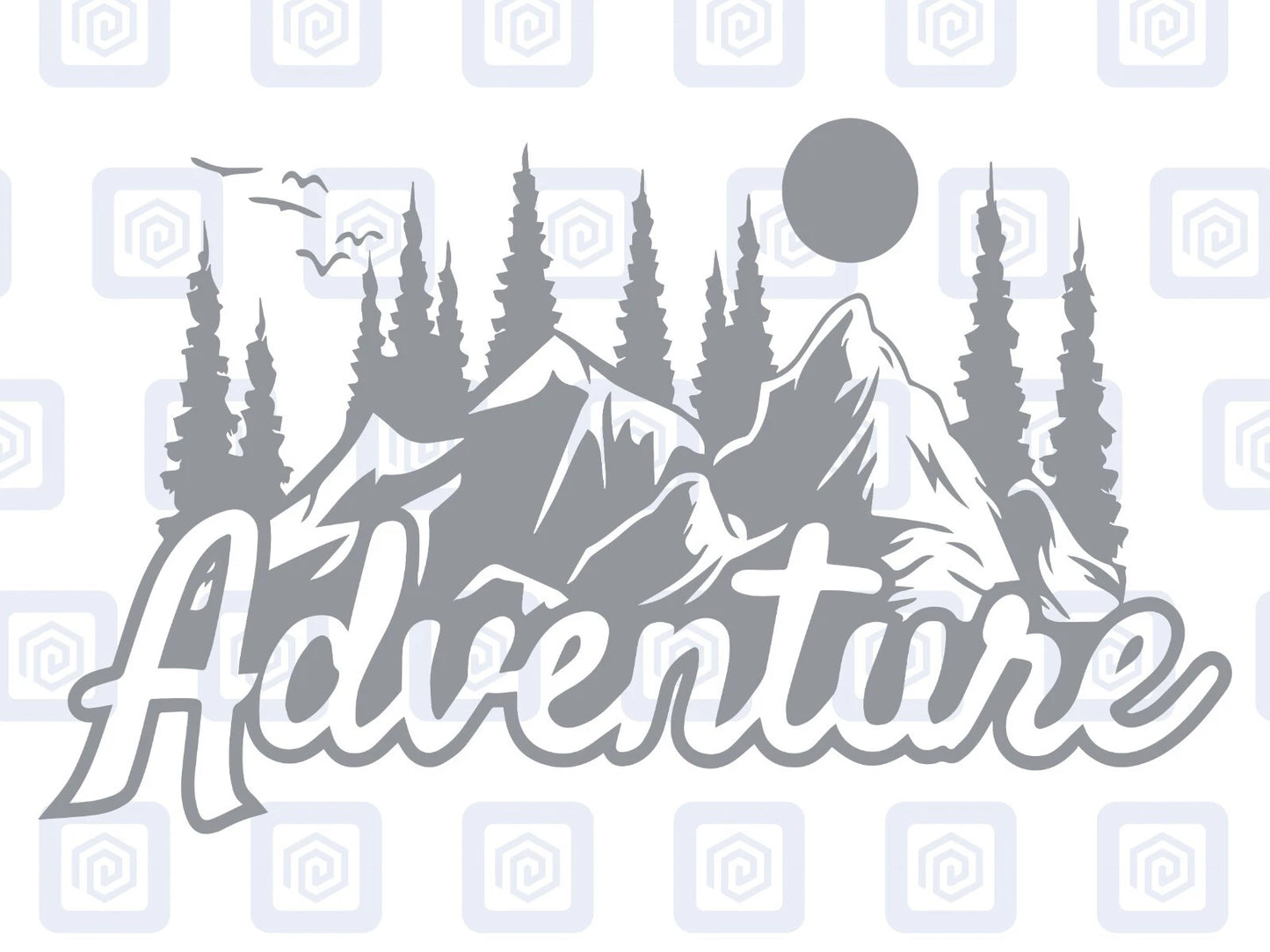 Adventure Mountain Vinyl Decal For Campervan Van Caravan Sticker Graphic Camping