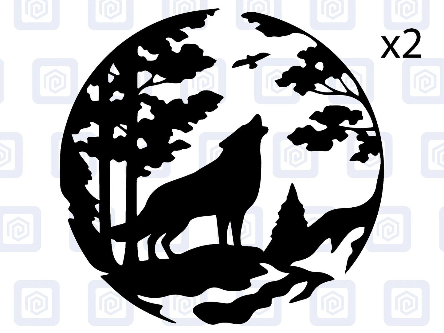 Howling Wolf Vinyl Decal For Camper Van Caravan Motorhome Graphic Campervan