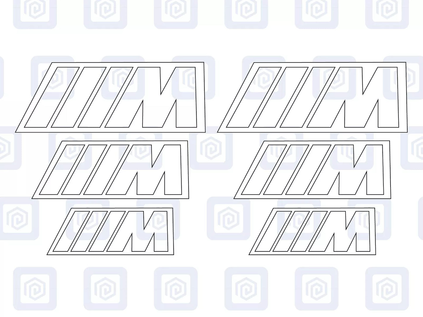 BMW M Sport Hollow Brake Caliper Decals Fits BMW sticker logos (set of 6)
