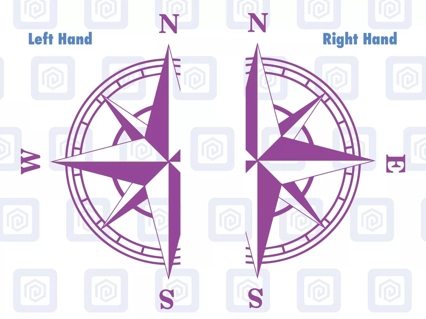 2x Half Compass Round Vinyl Decals For Camper Motorhome Caravan Sticker Graphic