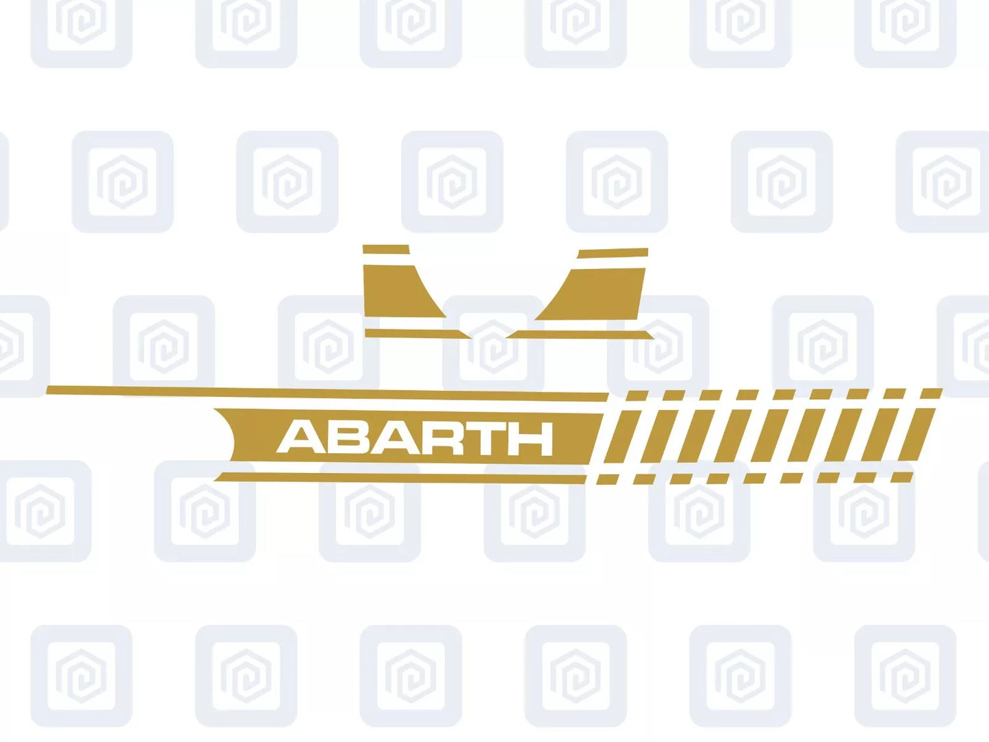 Fiat 500 Abarth Dashboard Decal To Match Side Stripes Customised Colour Sticker