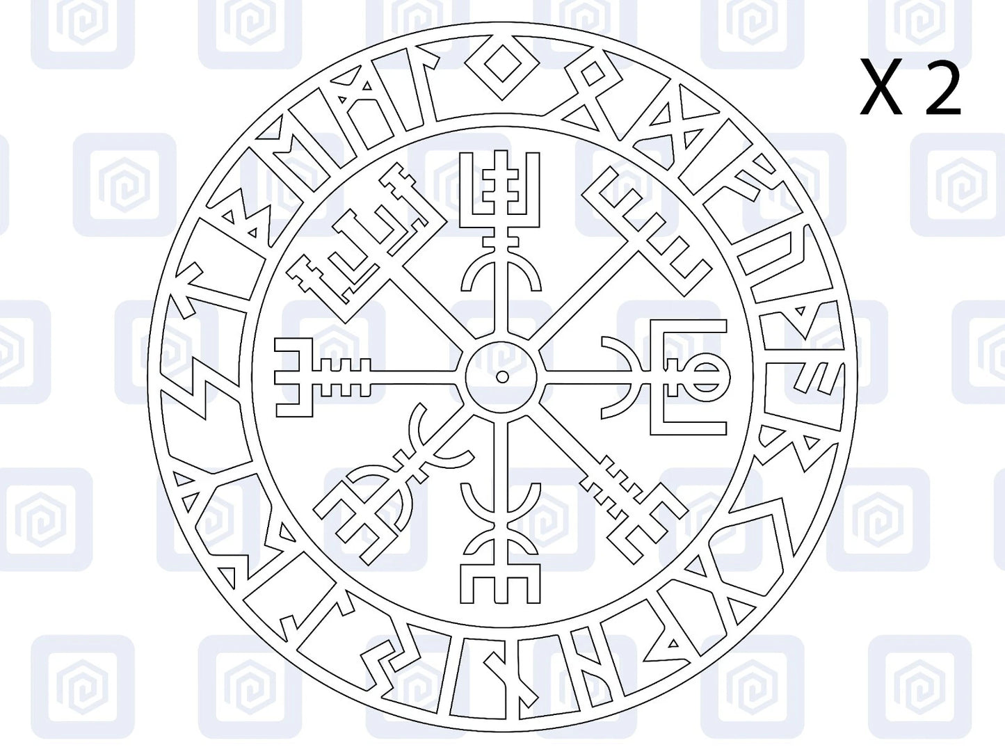 Viking Rune Compass Vinyl Decal For Camper Van Caravan Motorhome Campervan