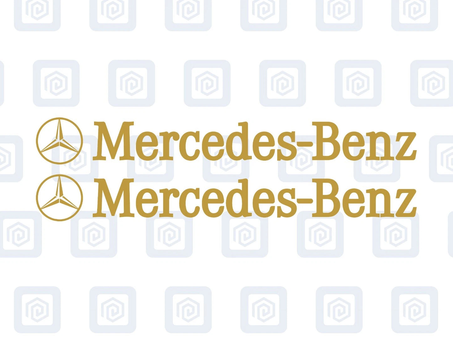 Mercedes Benz Side Skirt Style Vinyl Decal Sticker Logo x 2 AMG A B C E S CLASS