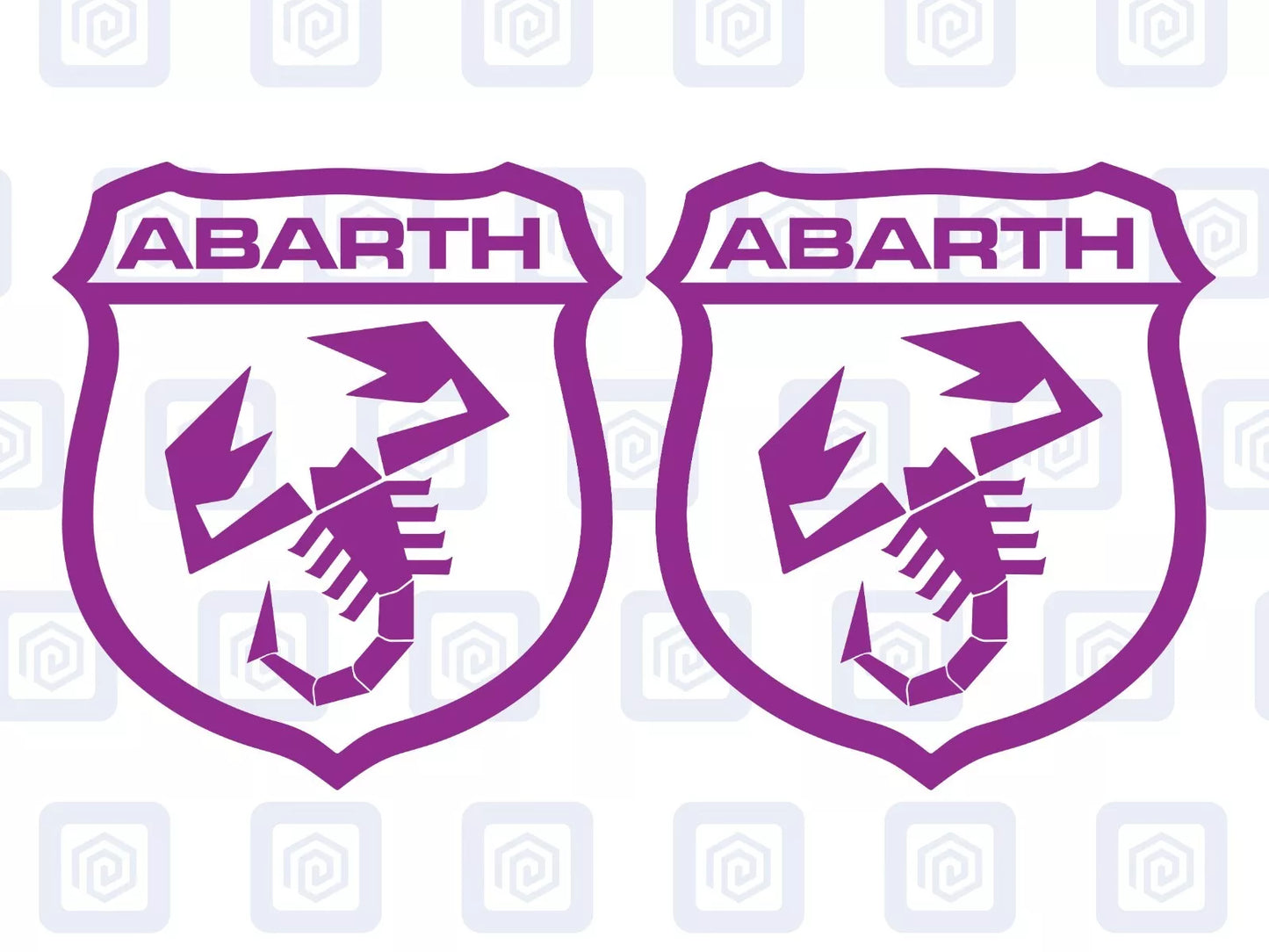 Fiat Abarth 500 595 695 Crest Scorpion Decal Sticker Pair (Set of 2)