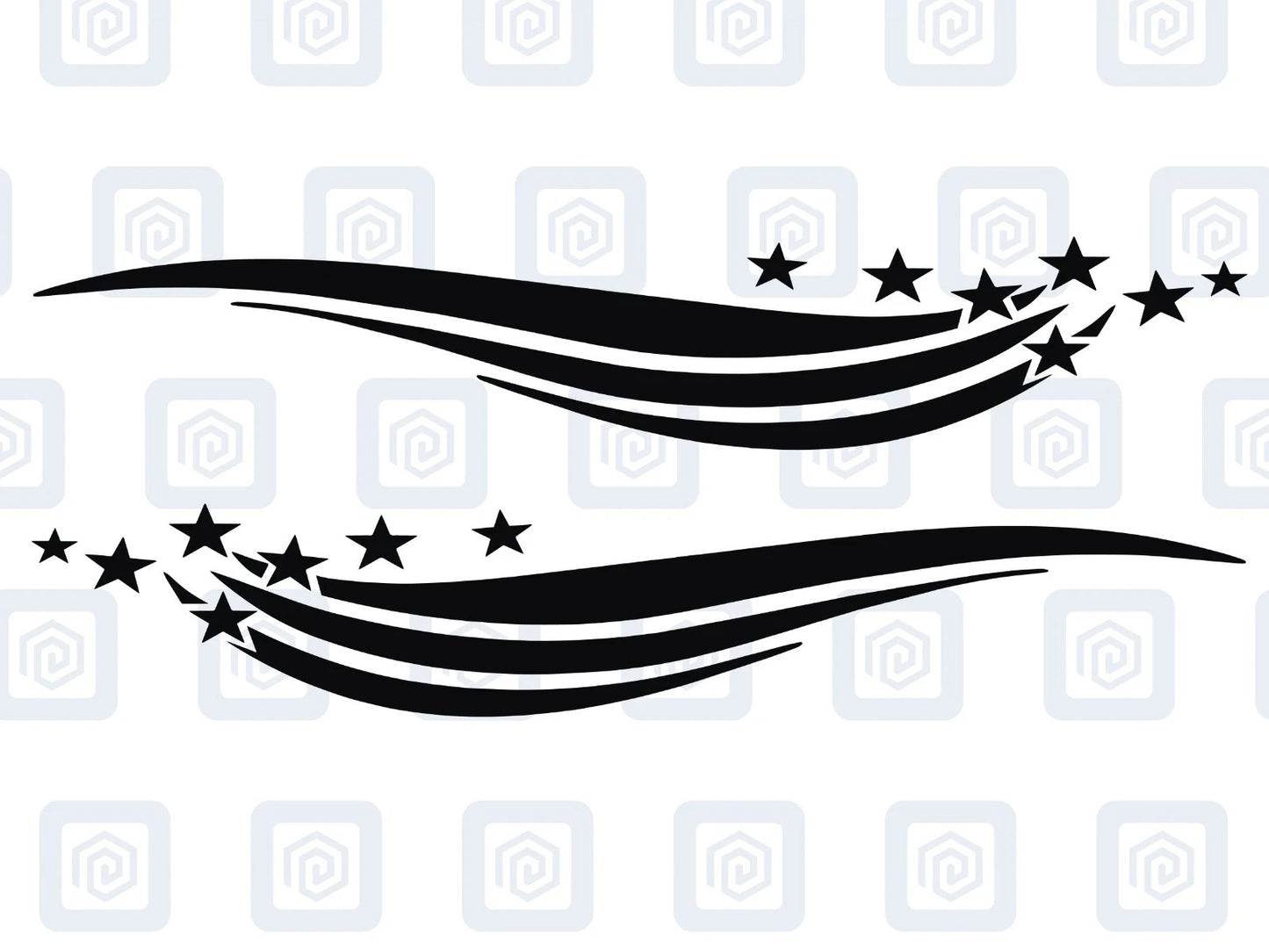 Star Band Stripe Vinyl Decals For Campervan Motorhome Caravan Sticker Graphic