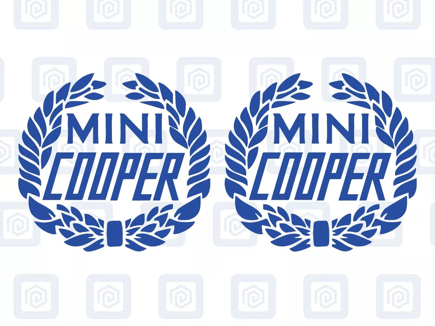 Classic Cooper Crest Fits MINI BMW ROVER AUSTIN Decal sticker logos (set of 2)