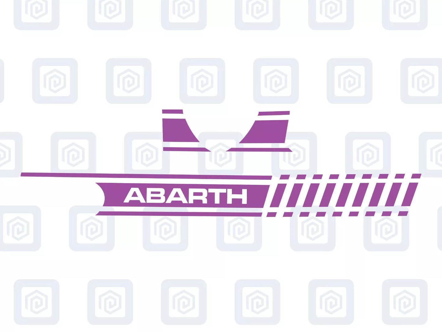 Fiat 500 Abarth Dashboard Decal To Match Side Stripes Customised Colour Sticker