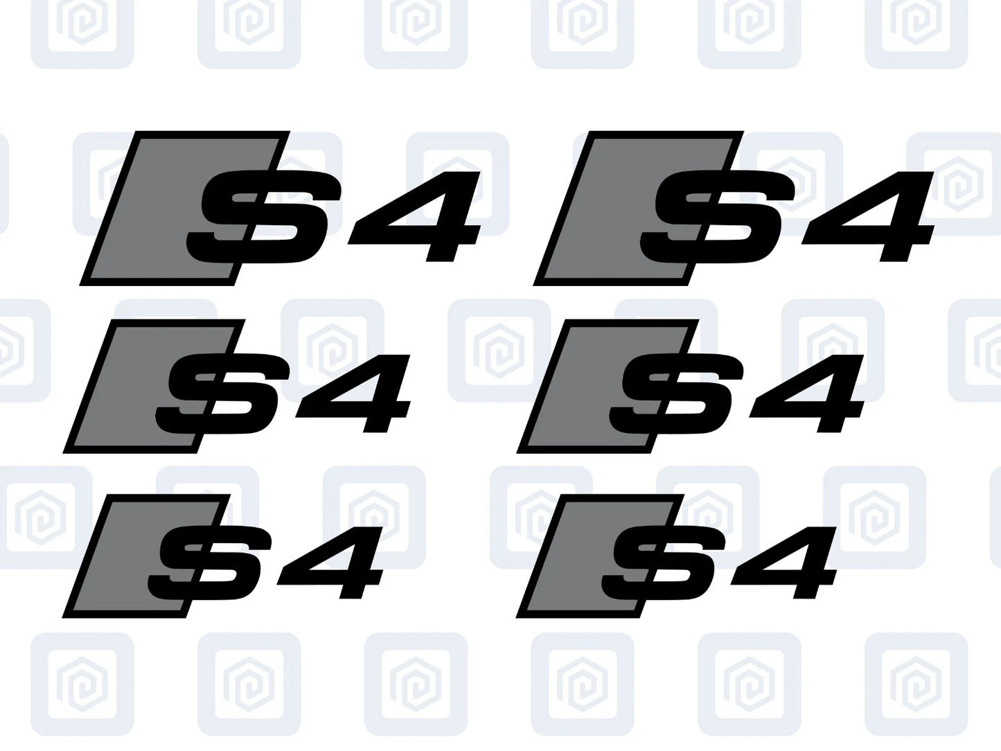 Audi S4 Style Brake Caliper Decals Fits A4 S4 B7 B8 B9 sticker logos (set of 6)