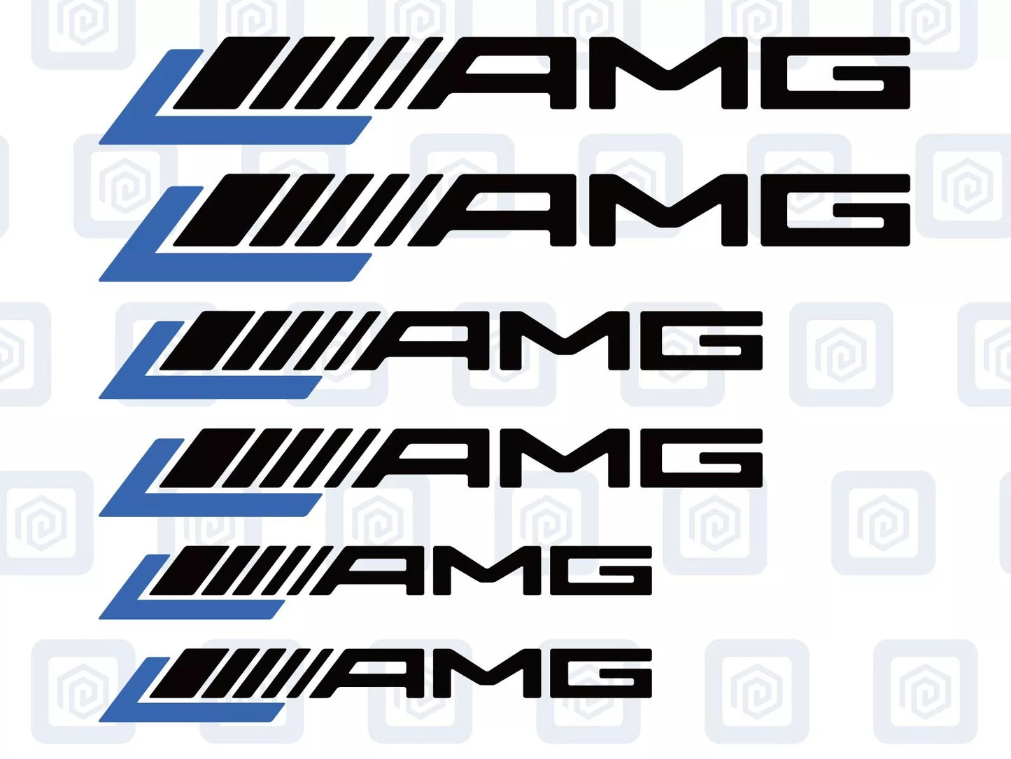 AMG Brake Caliper Decals sticker logos (set of 6)