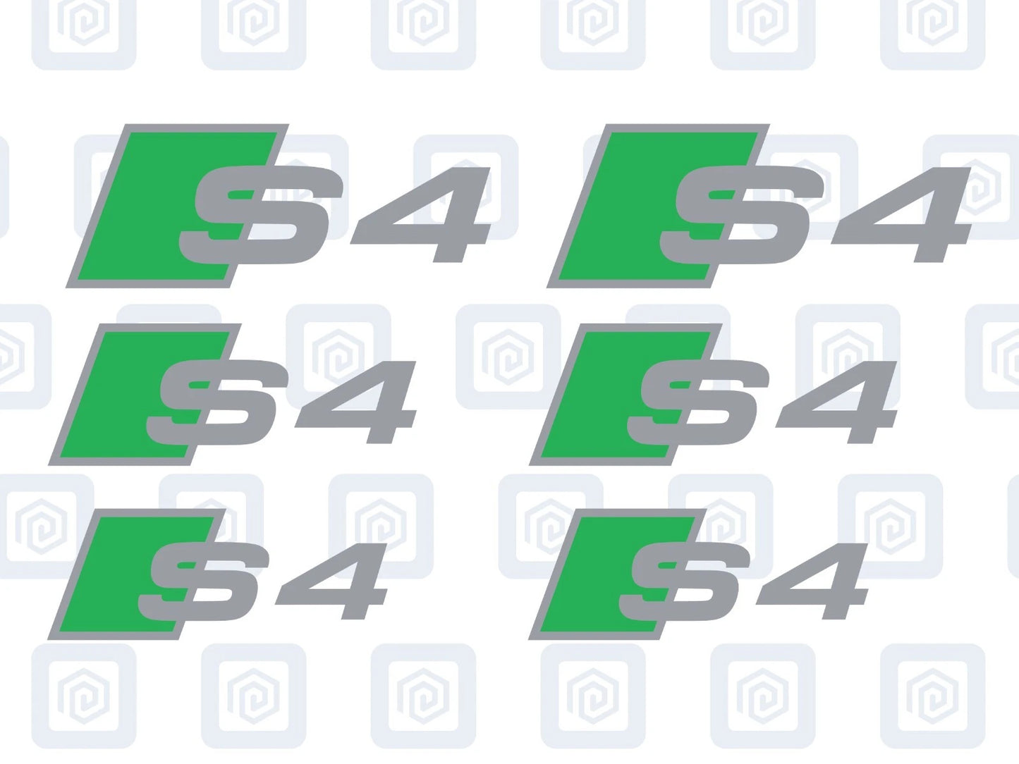 S4 Brake Caliper Decals 2 Colour Fits A4 S4 B7 B8 B9 sticker logos (set of 6)