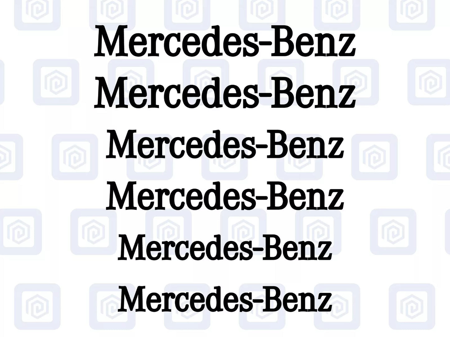 Mercedes Benz Style Brake Caliper Decals Stickers AMG A45 C63 (x 6) Straight