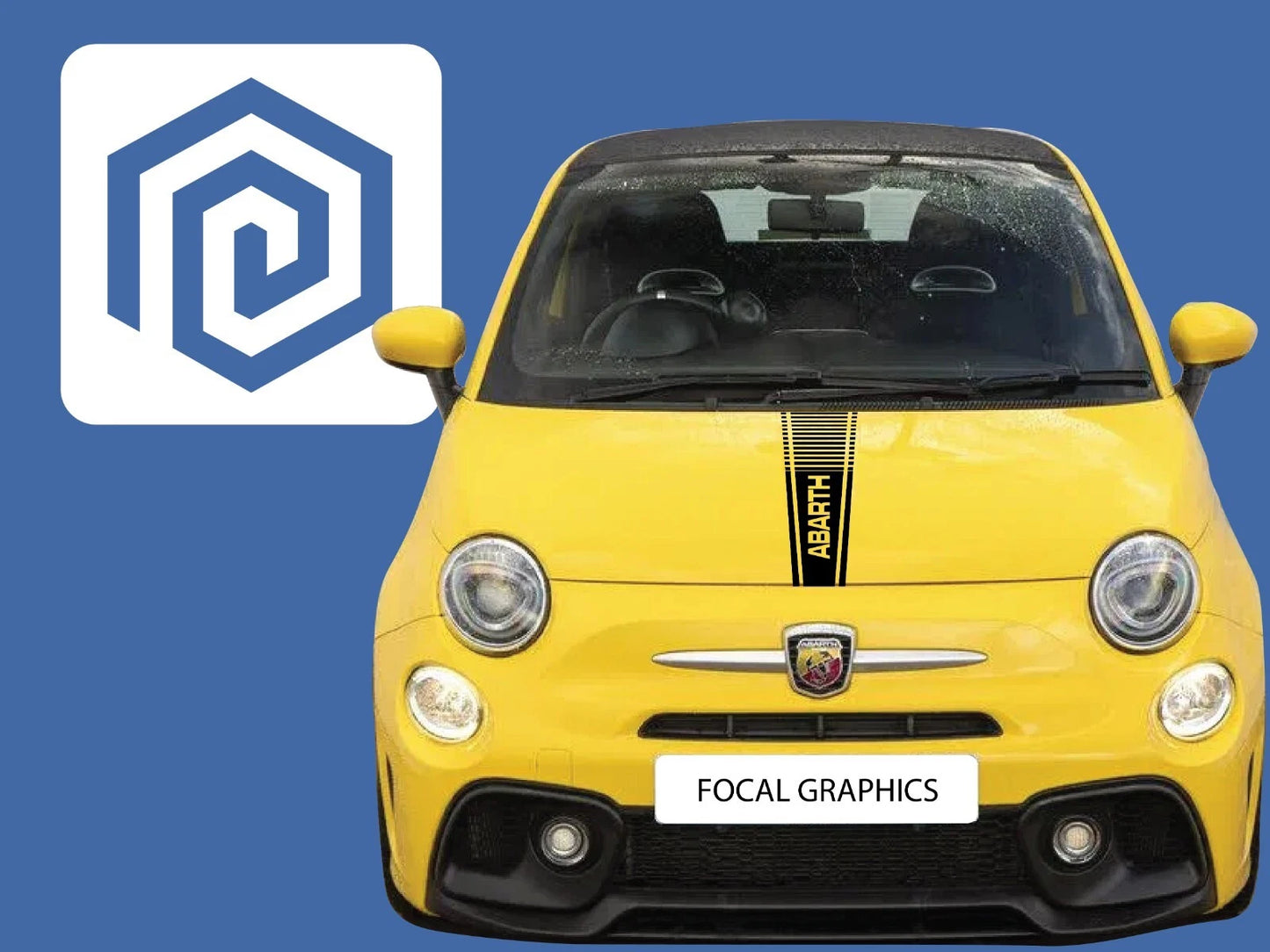 Fiat 500 Abarth 595 695 Bonnet Decal Sticker Stripe EsseEsse Competizione T-Jet