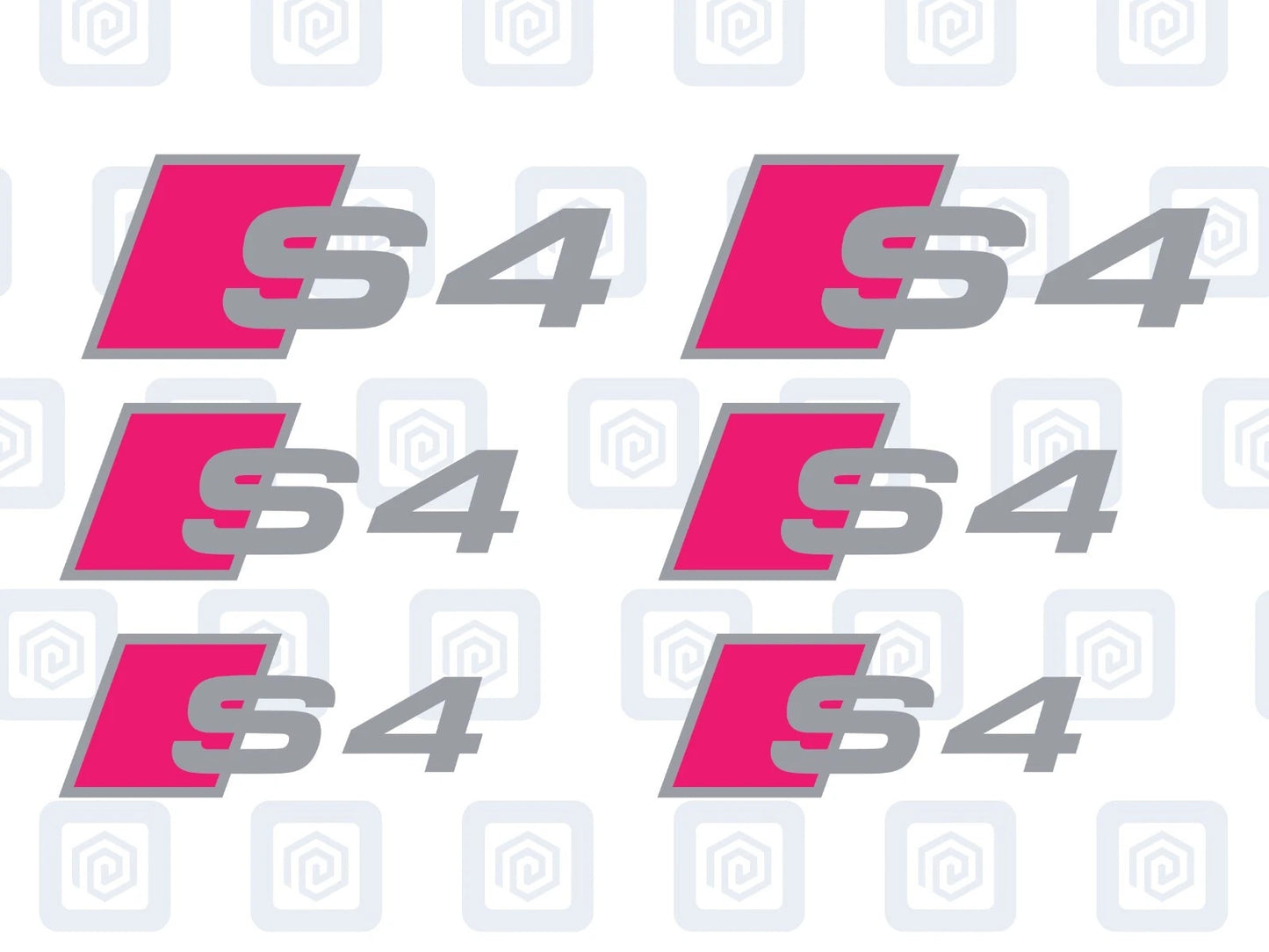 S4 Brake Caliper Decals 2 Colour Fits A4 S4 B7 B8 B9 sticker logos (set of 6)