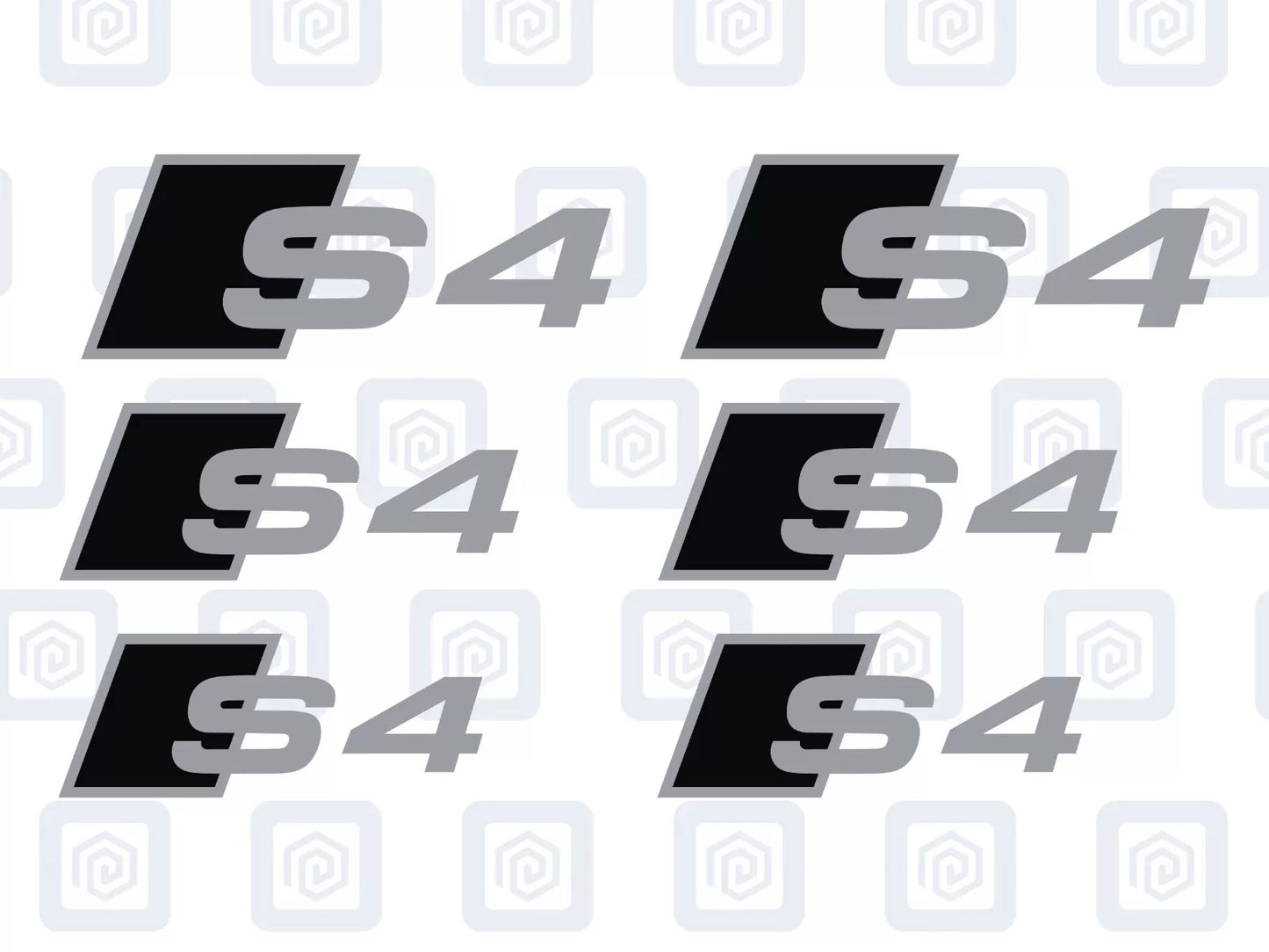 S4 Brake Caliper Decals 2 Colour Fits A4 S4 B7 B8 B9 sticker logos (set of 6)