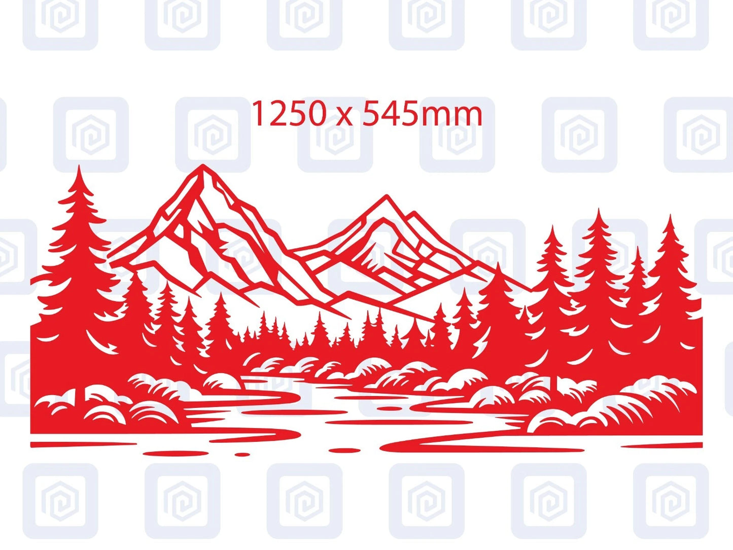 XL Mountain River Scenic Vinyl Decals For Camper Van Caravan Sticker Graphic