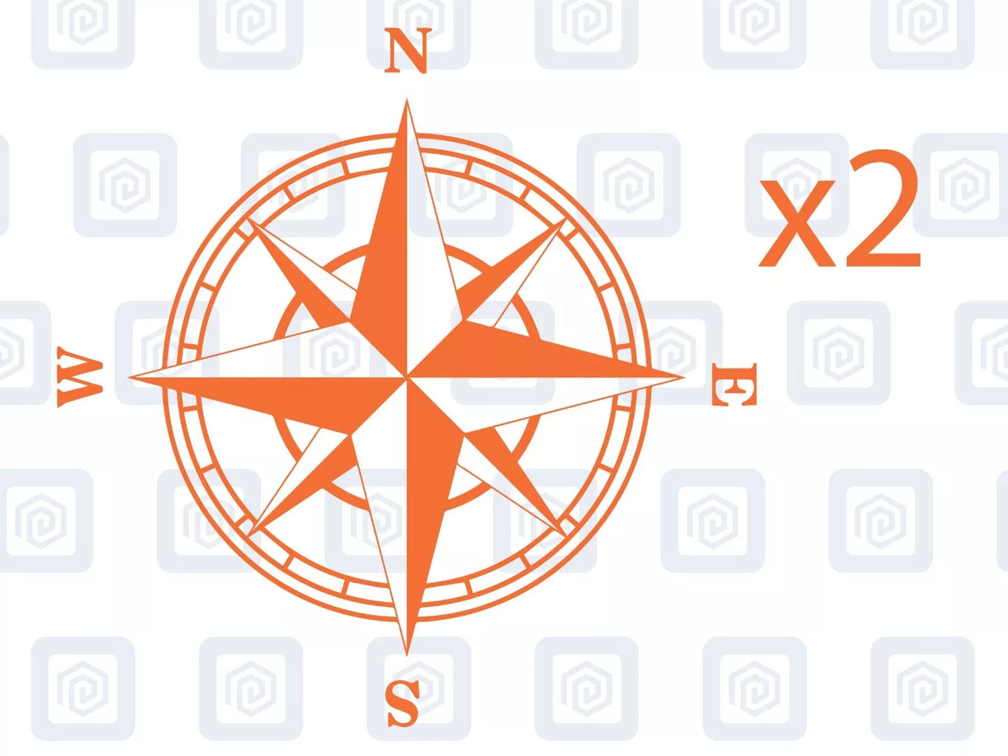 2x Compass Vinyl Decals For Camper Motorhome Caravan Sticker Graphic Nautical
