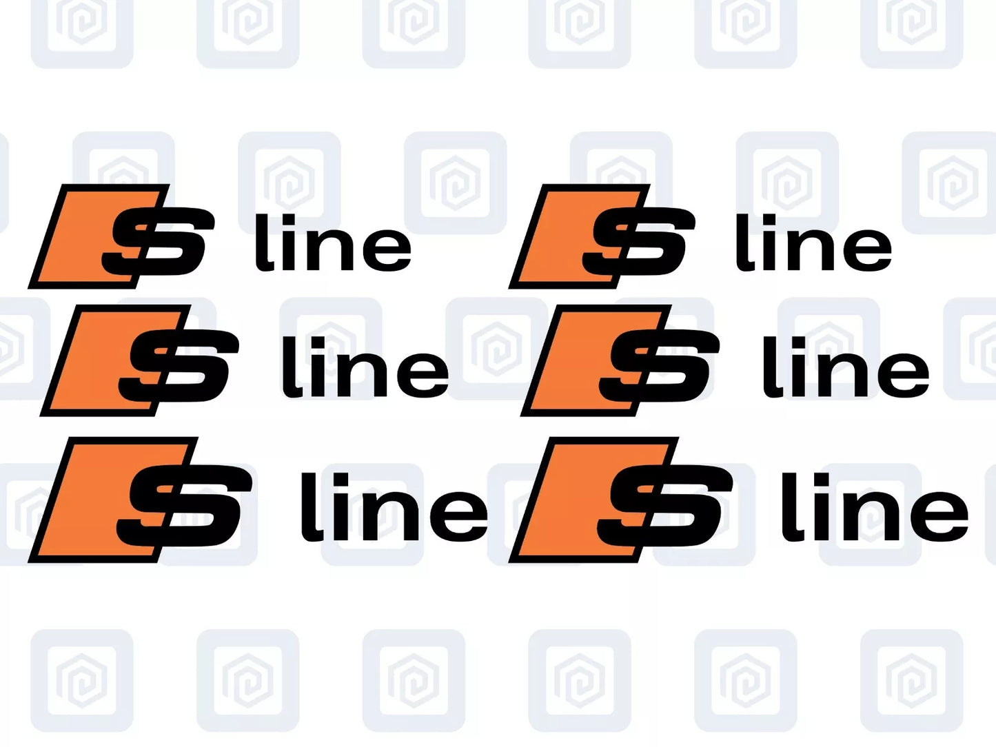 Audi S Line Brake Caliper Decal Fits A1 A3 A4 A5 A6 A7 sticker logo (set of 6)