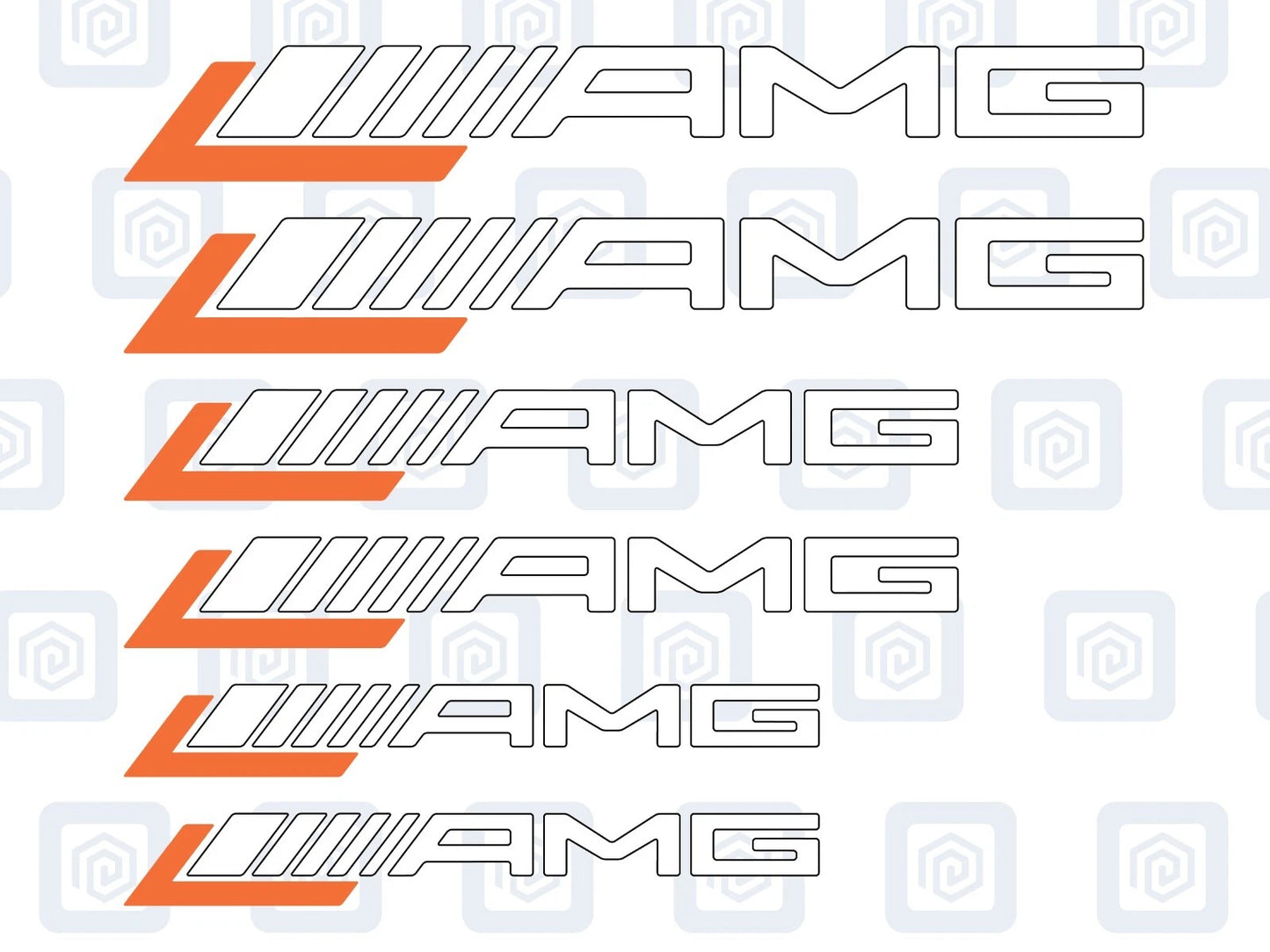 AMG Brake Caliper Decals sticker logos (set of 6)