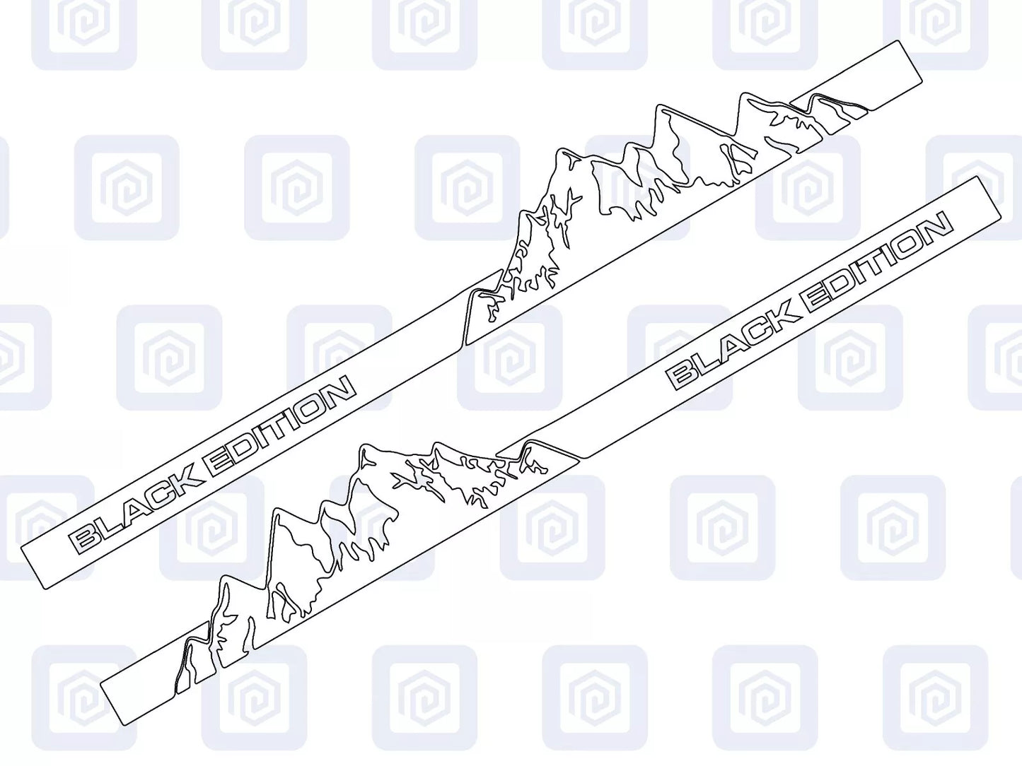 Black Edition Full Side Vinyl Decals For Campervan Motorhome Sticker GraphicOpens