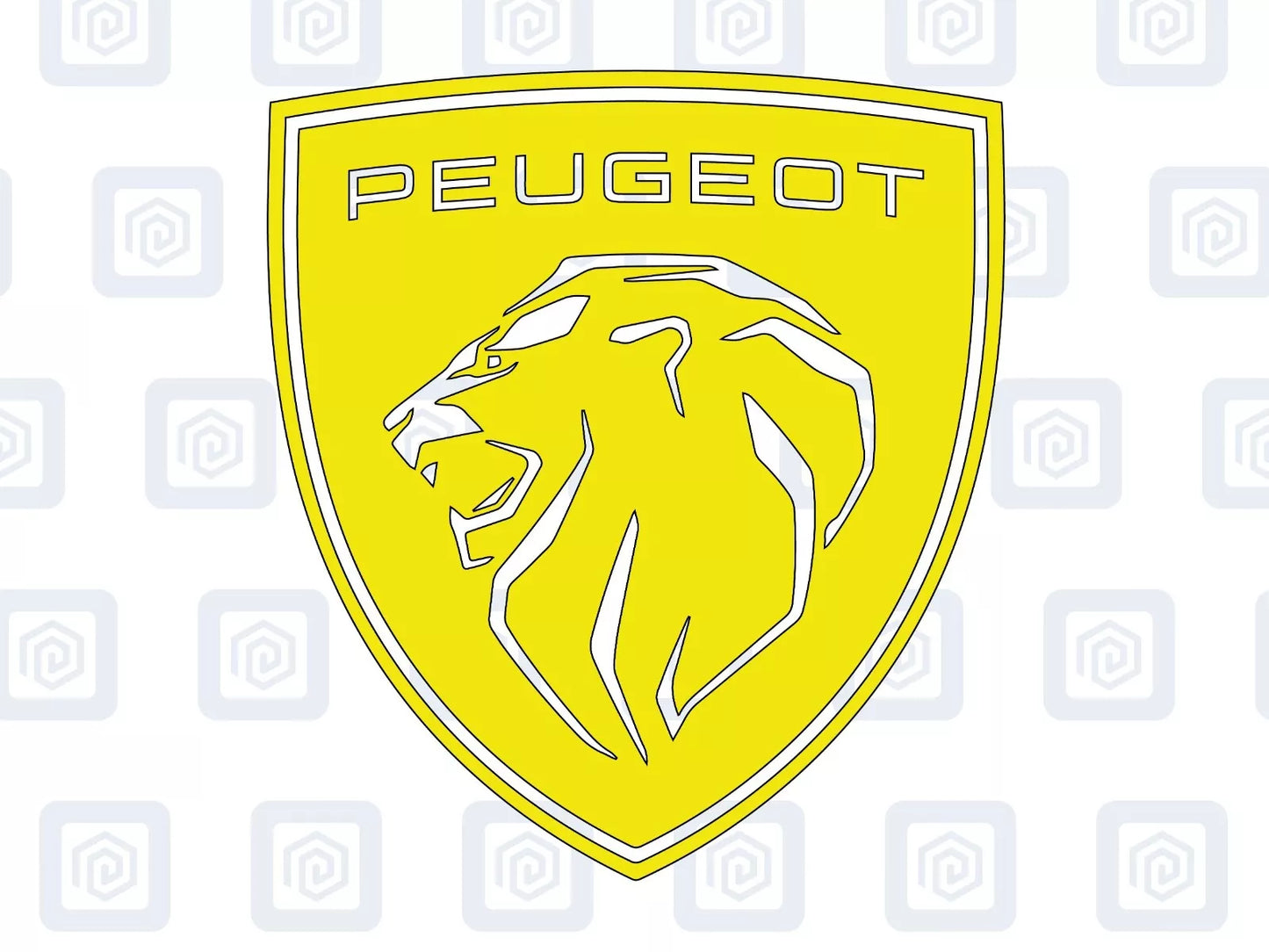 Peugeot New Crest Badge Decal Sticker Vinyl Pair x 2 108 207 307 208 308 GTI GT