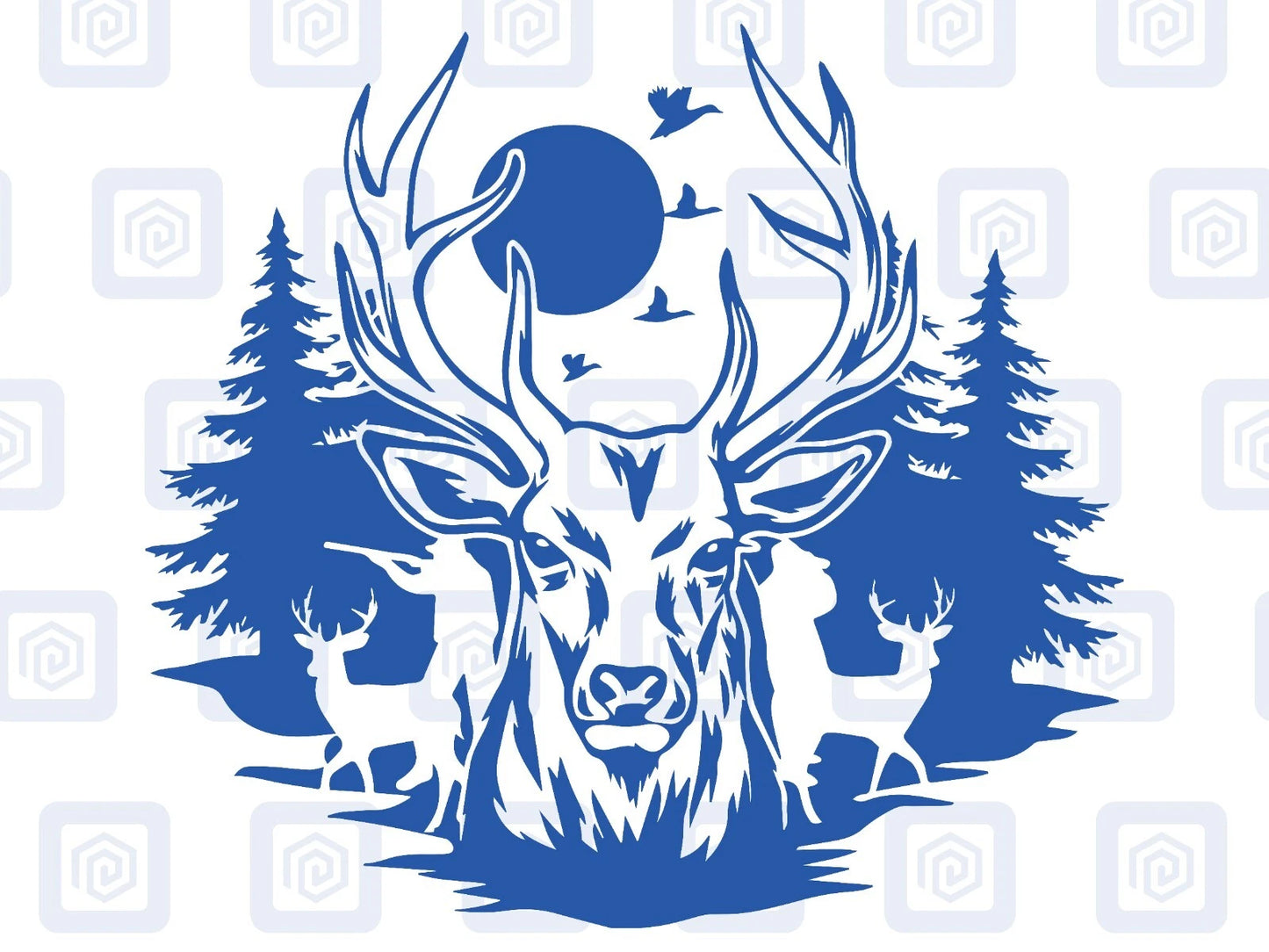 Deer Forrest Vinyl Decal For Campervan Van Caravan Sticker Graphic Camping LARGE