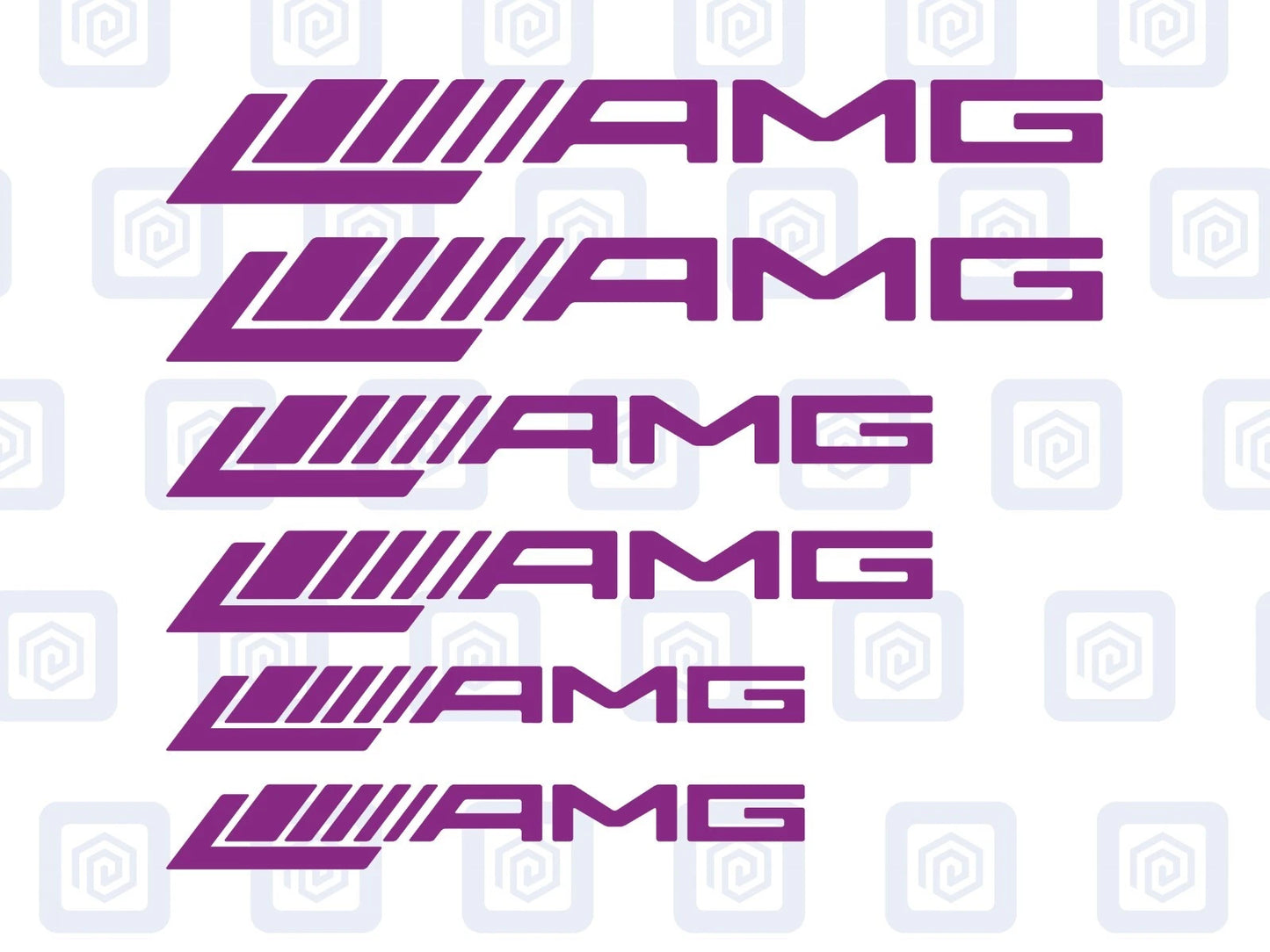AMG Brake Caliper Decals sticker logos (set of 6)