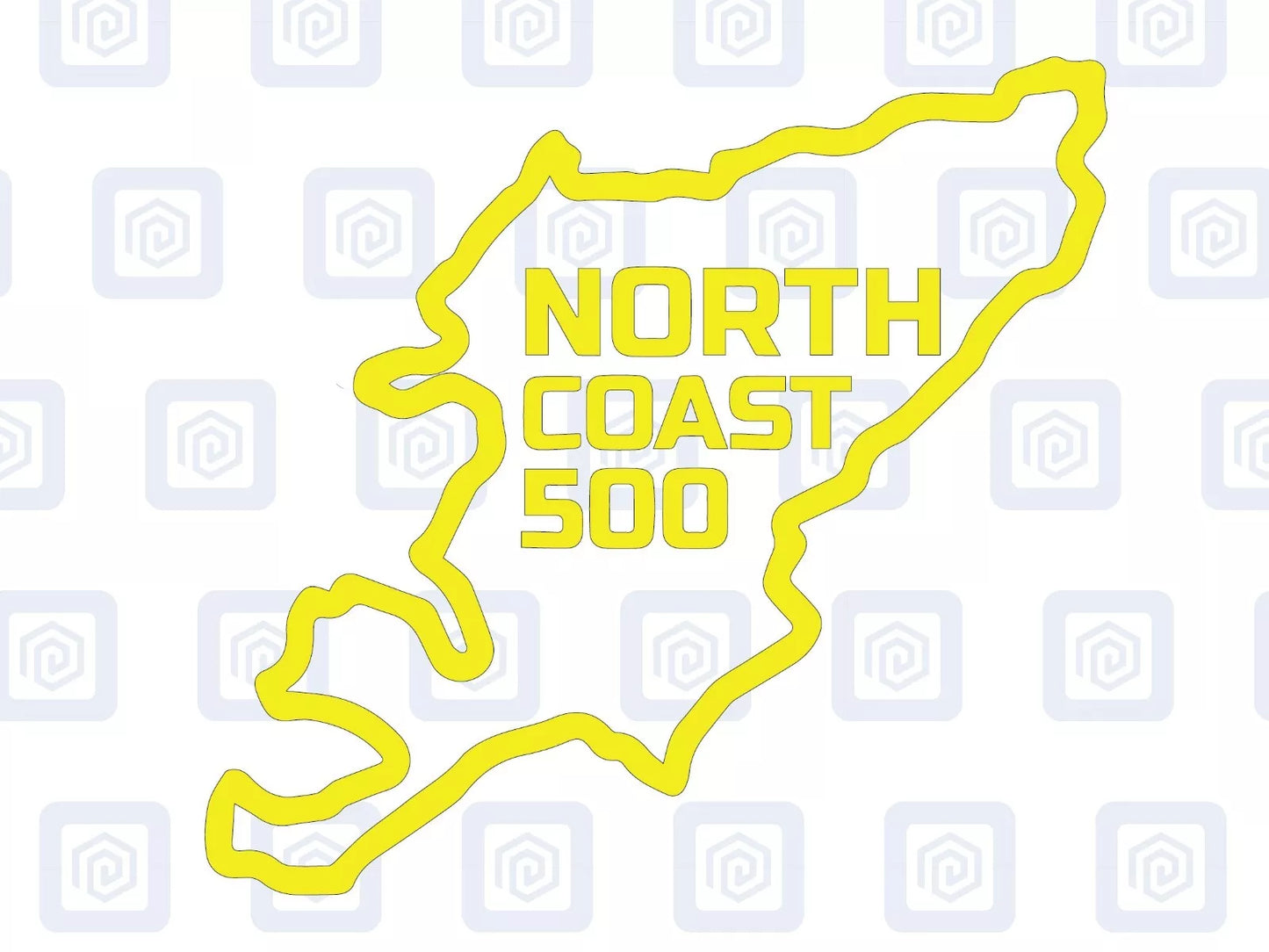 NC500 North Coast 500 Map Sticker Decal Graphic