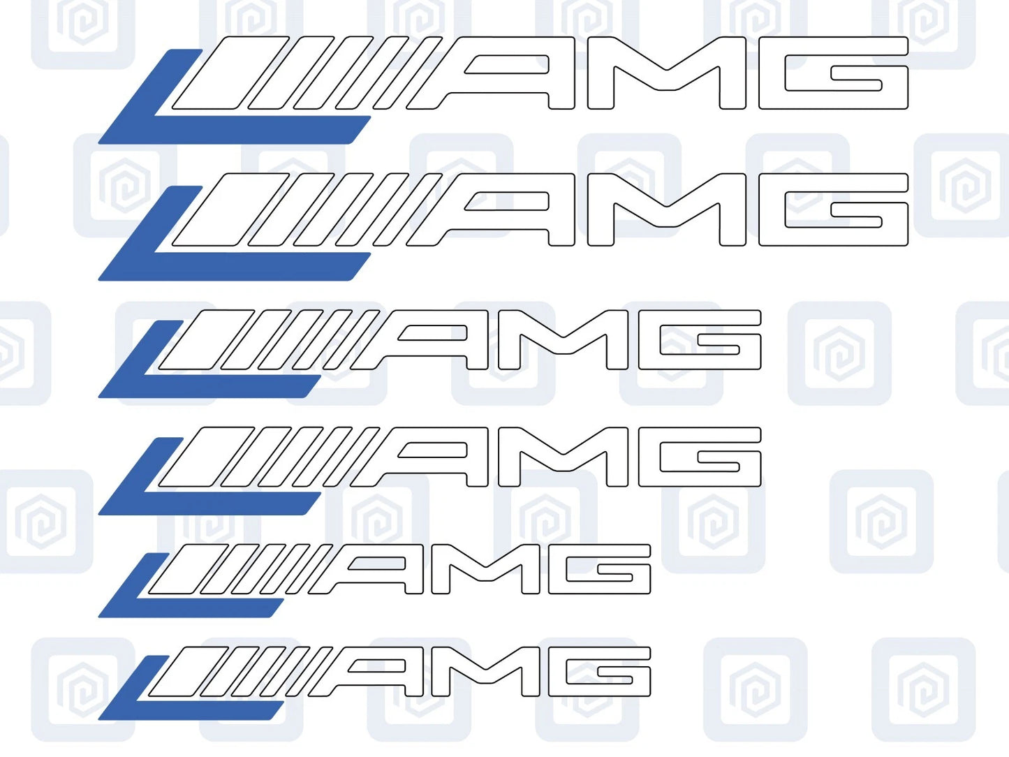 AMG Brake Caliper Decals sticker logos (set of 6)