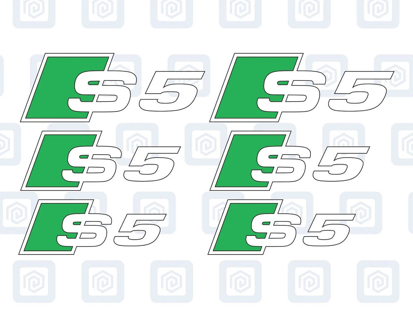 Audi S5 Brake Caliper Decals 2 Colour Fits A5 S5 RS5 5 High Temp Sticker Logos