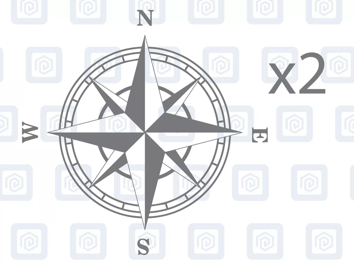 2x Compass Vinyl Decals For Camper Motorhome Caravan Sticker Graphic Nautical