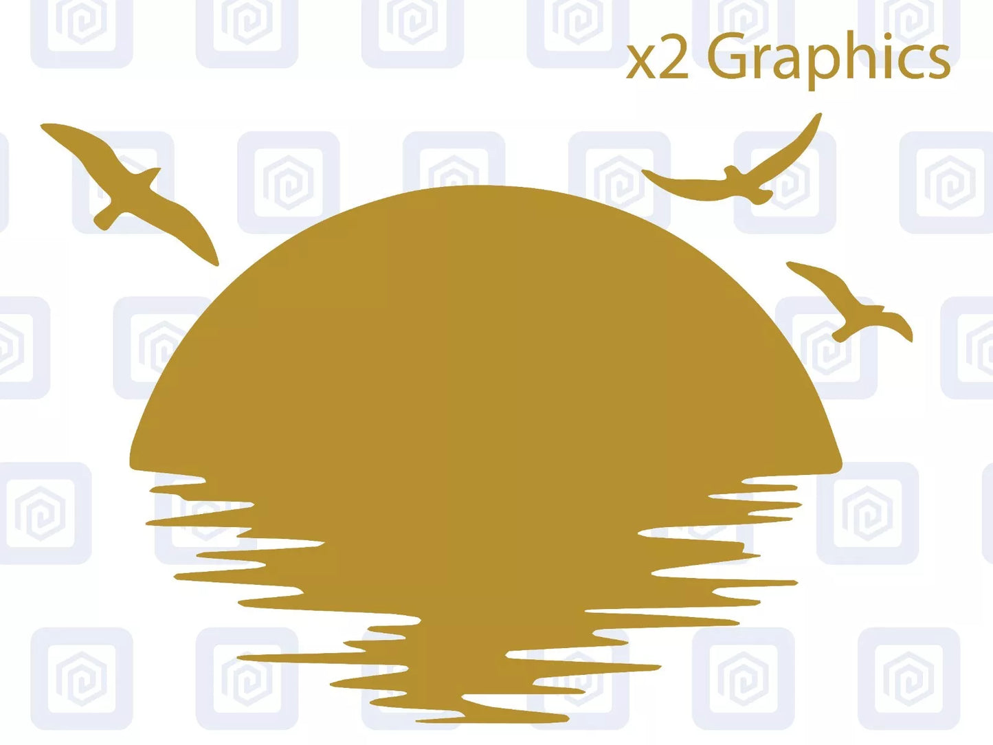 Sun Set Birds Vinyl Decal For Campervan Van Caravan Sticker Graphic Camping