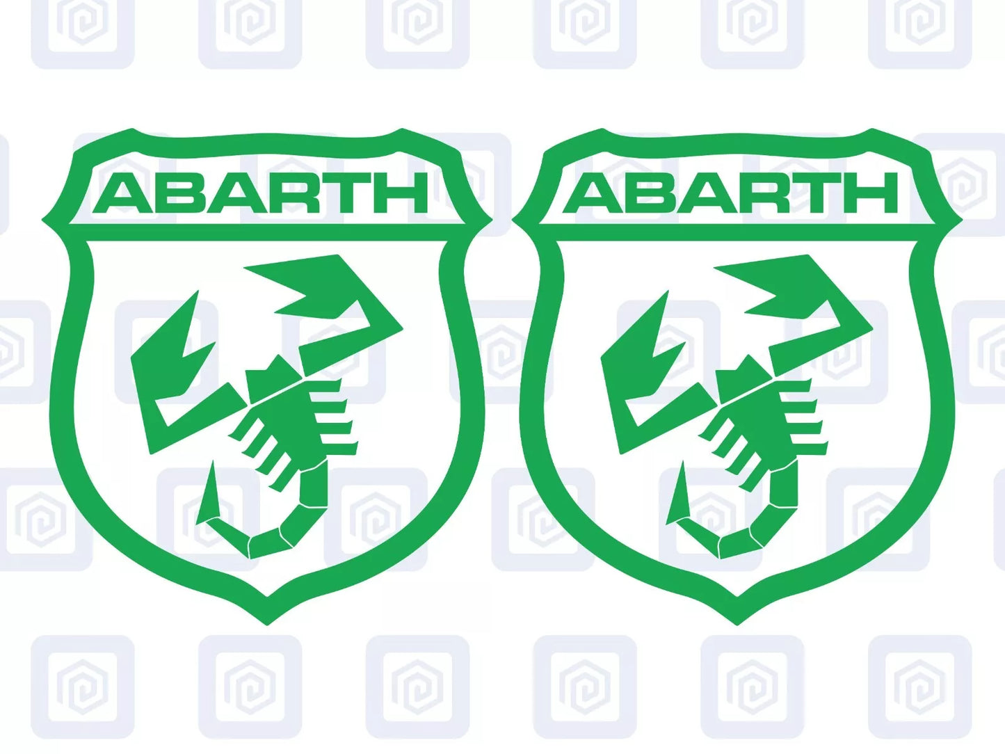Fiat Abarth 500 595 695 Crest Scorpion Decal Sticker Pair (Set of 2)