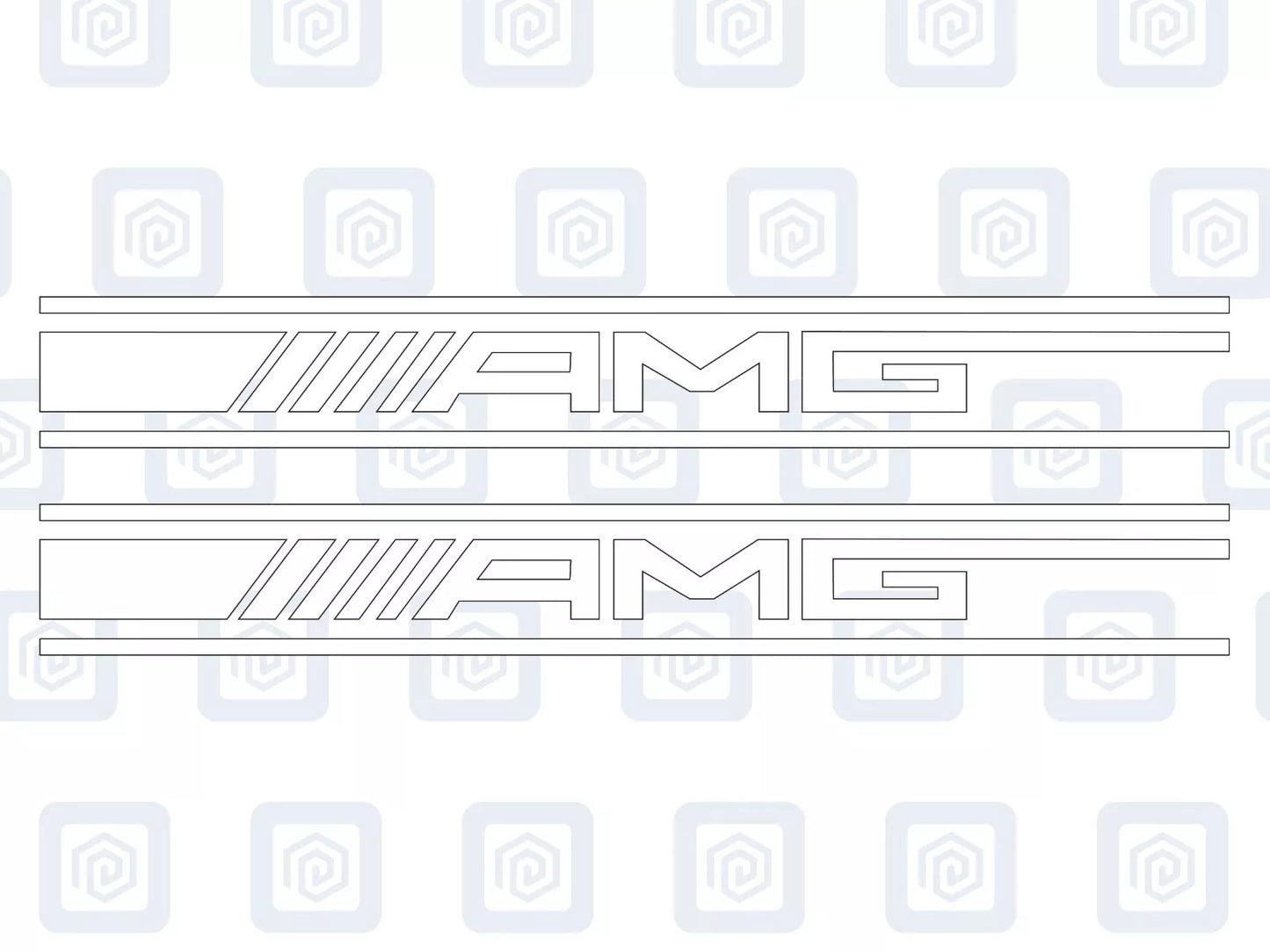 Mercedes A45 Spoiler Style Vinyl Decal Sticker Logo x 2 AMG A B C E S CLASSOpens