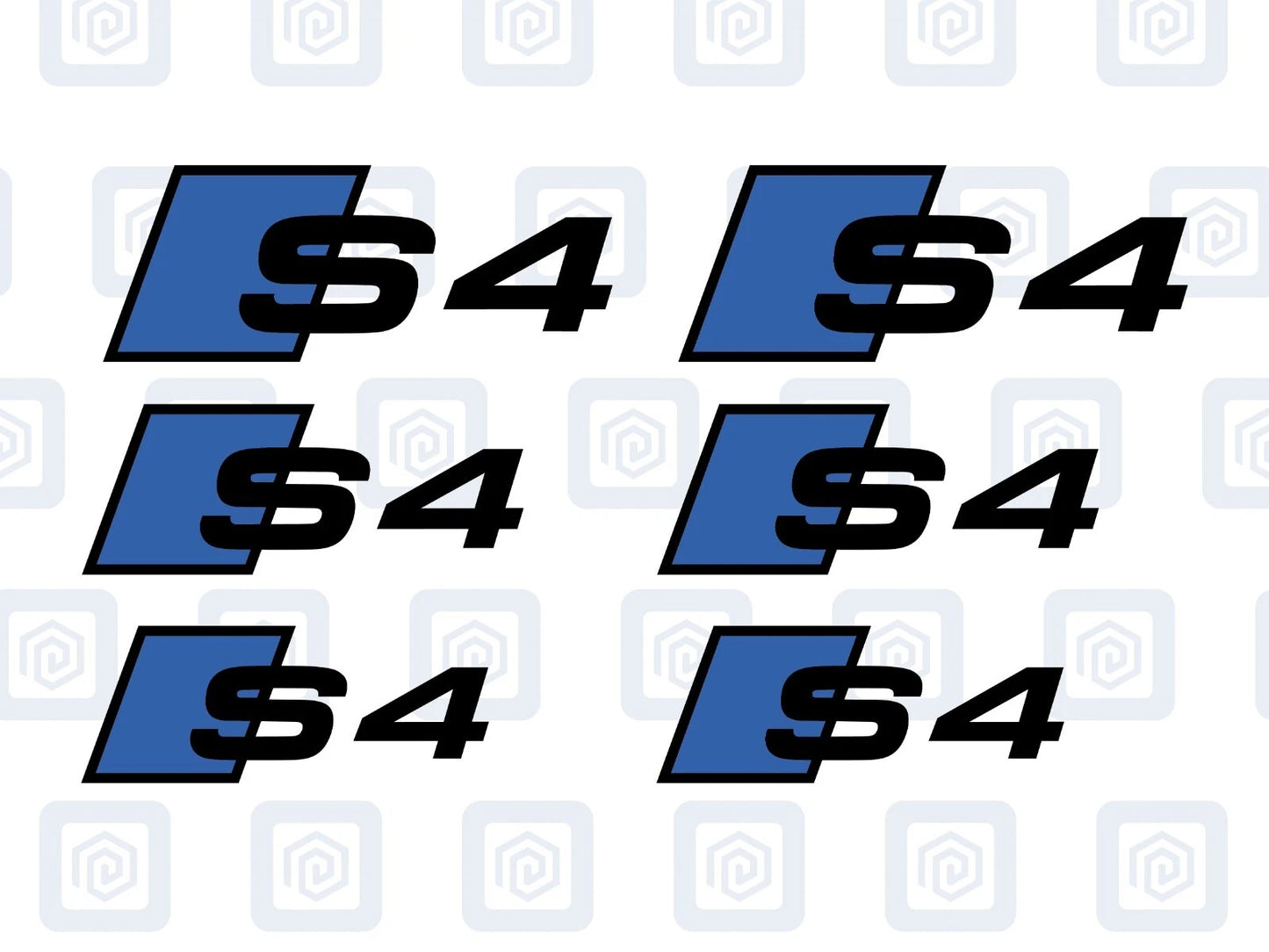 Audi S4 Style Brake Caliper Decals Fits A4 S4 B7 B8 B9 sticker logos (set of 6)