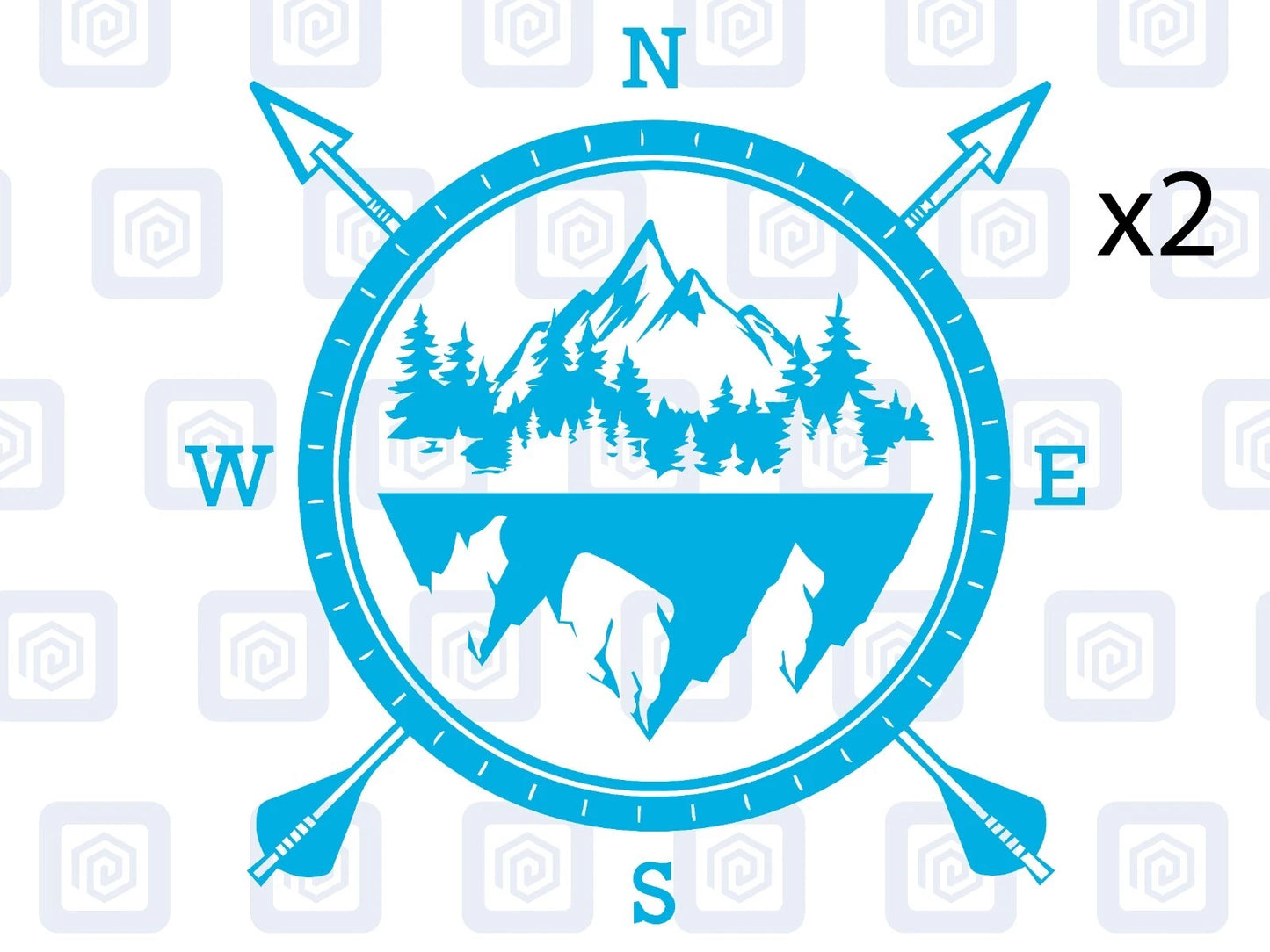 Compass Arrow Vinyl Decal For Camper Van Caravan Motorhome Graphic Campervan