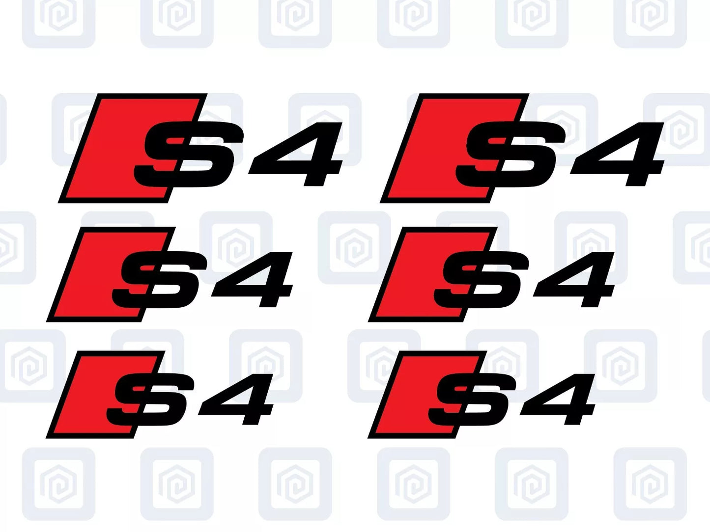 Audi S4 Style Brake Caliper Decals Fits A4 S4 B7 B8 B9 sticker logos (set of 6)