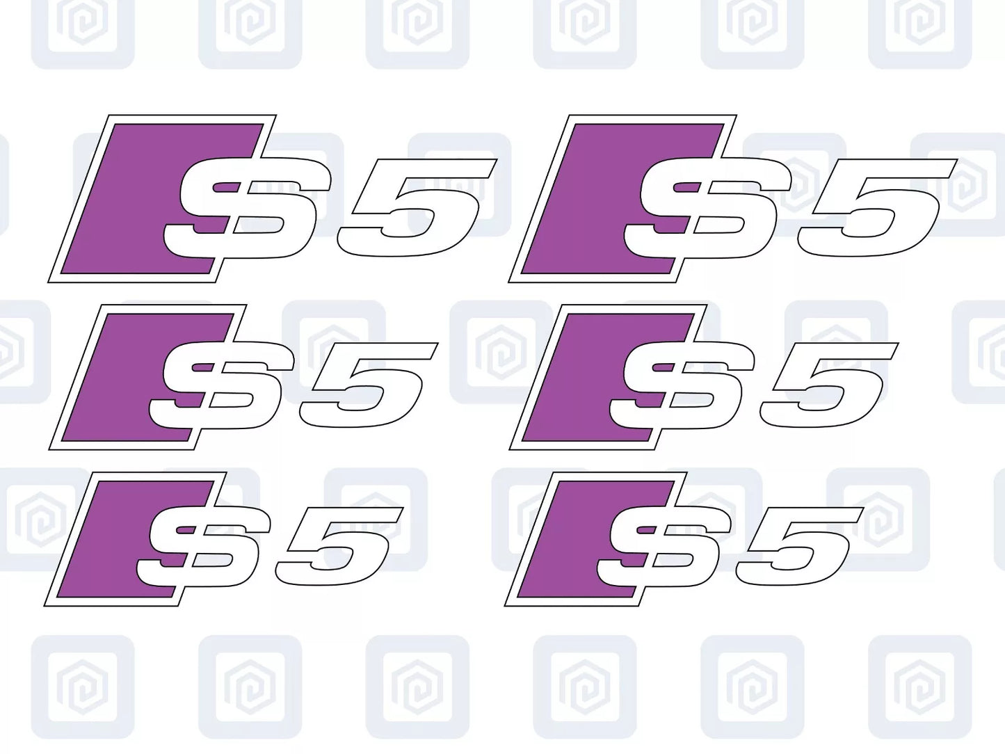 Audi S5 Brake Caliper Decals 2 Colour Fits A5 S5 RS5 5 High Temp Sticker Logos
