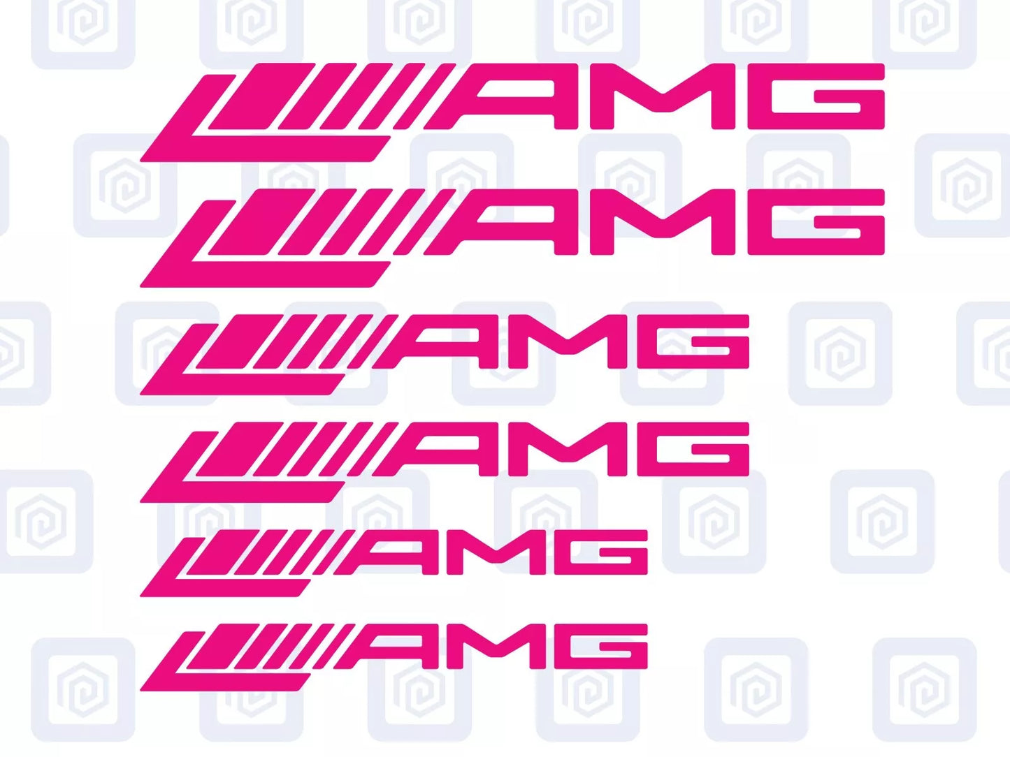AMG Brake Caliper Decals sticker logos (set of 6)