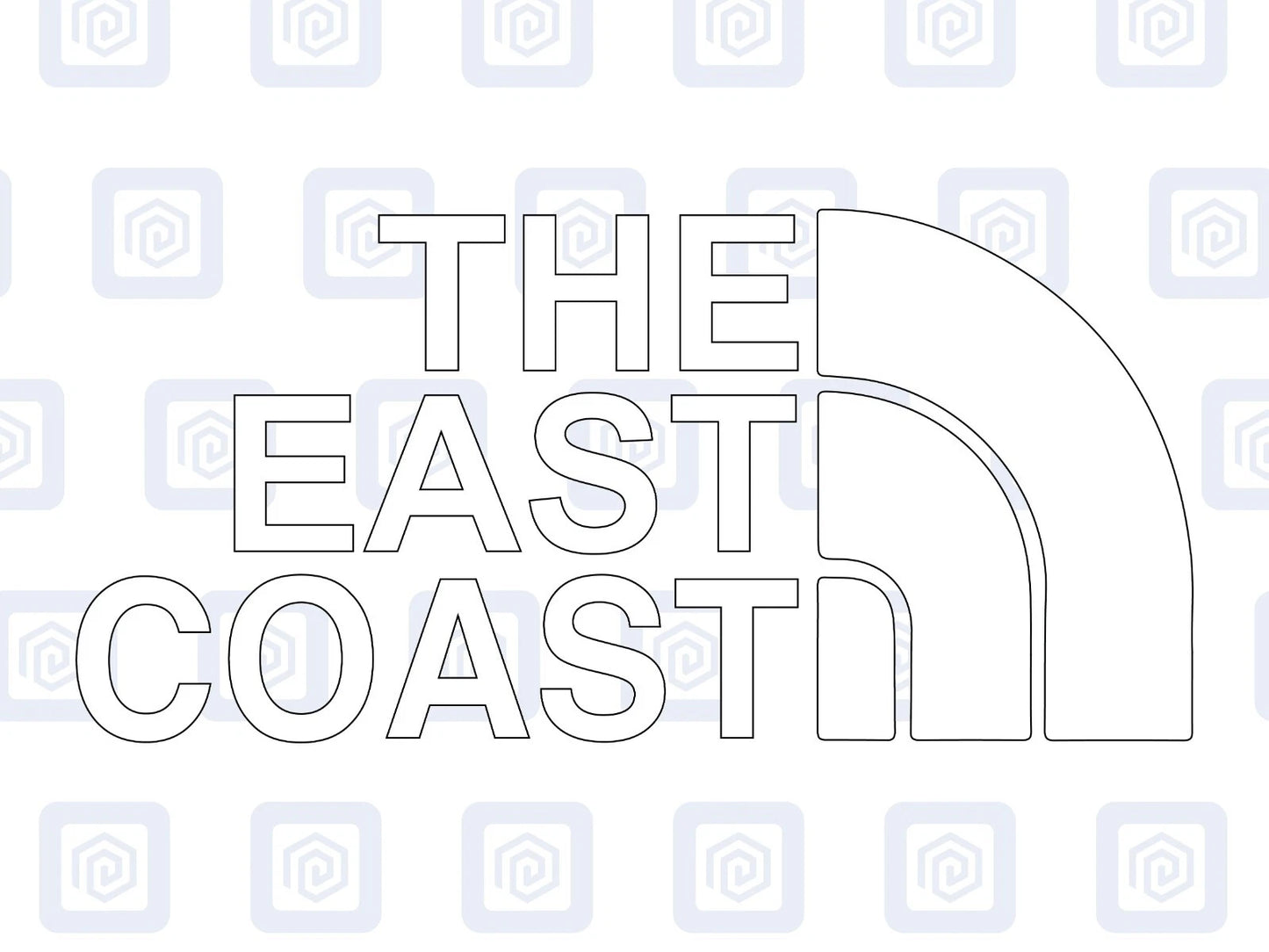 The East Coast Camping Surf Sea Sticker Decal Graphic Camper Van Skate Beach