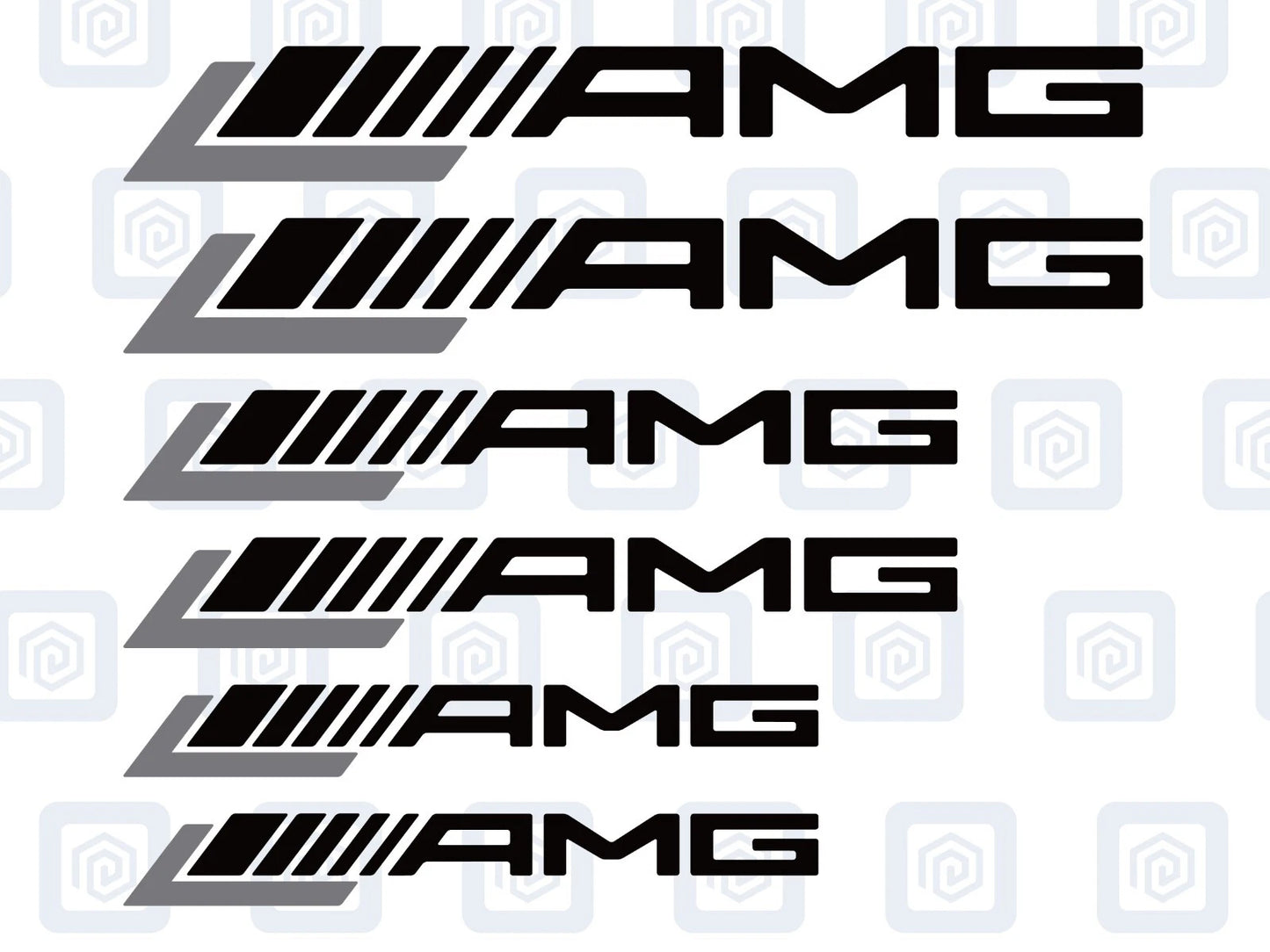 AMG Brake Caliper Decals sticker logos (set of 6)