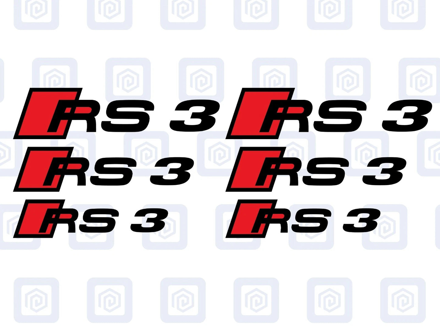 Audi RS3 Style Brake Caliper Decals A3 Hatch Sportback Sticker Logos (set of 6)