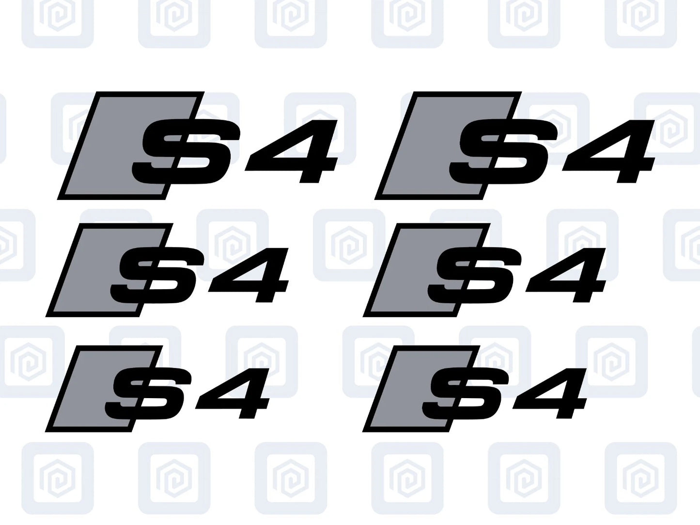 Audi S4 Style Brake Caliper Decals Fits A4 S4 B7 B8 B9 sticker logos (set of 6)