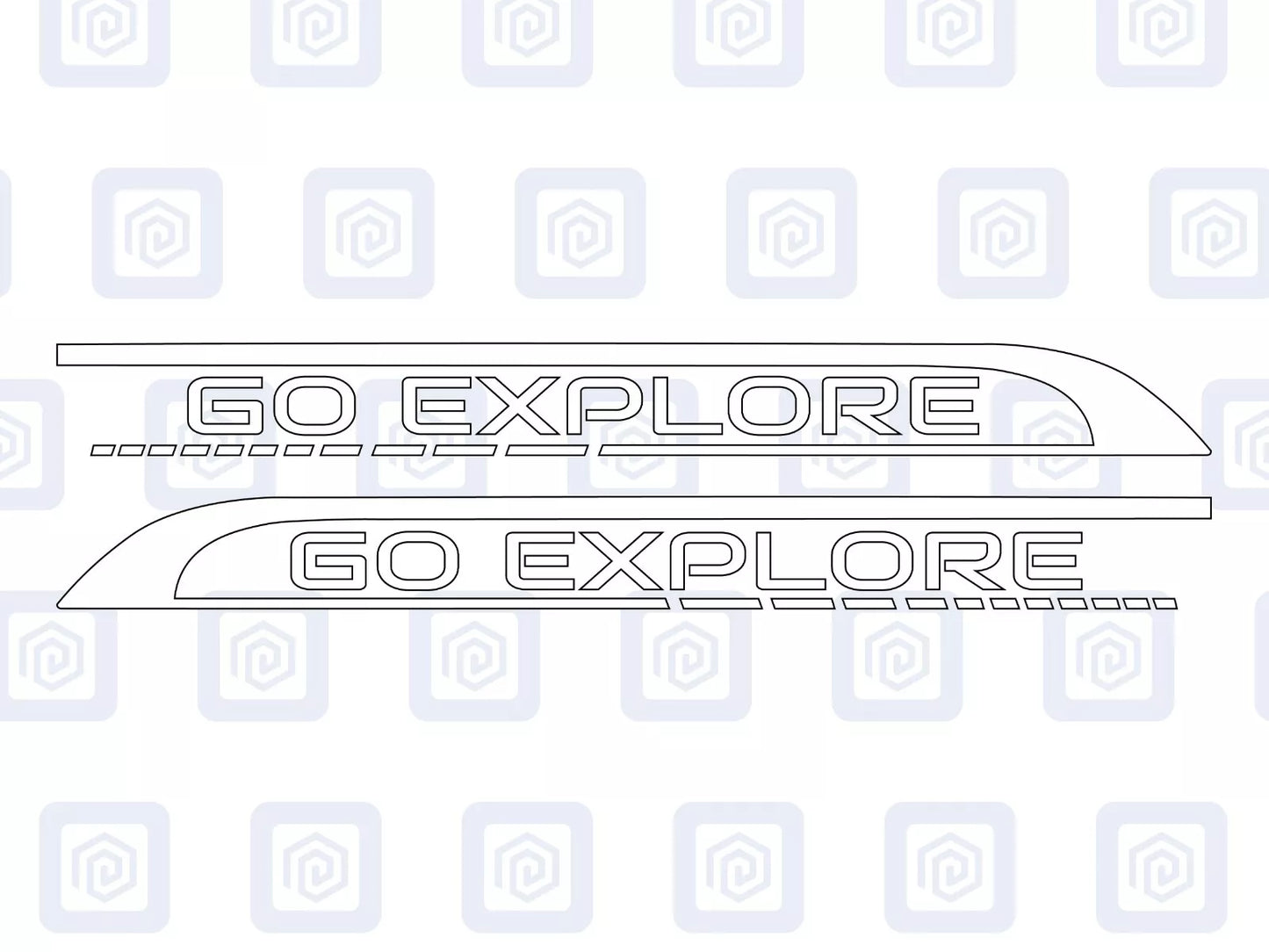 Go Explore Side Graphics Vinyl Decal For Camper Van Caravan Motorhome Sticker