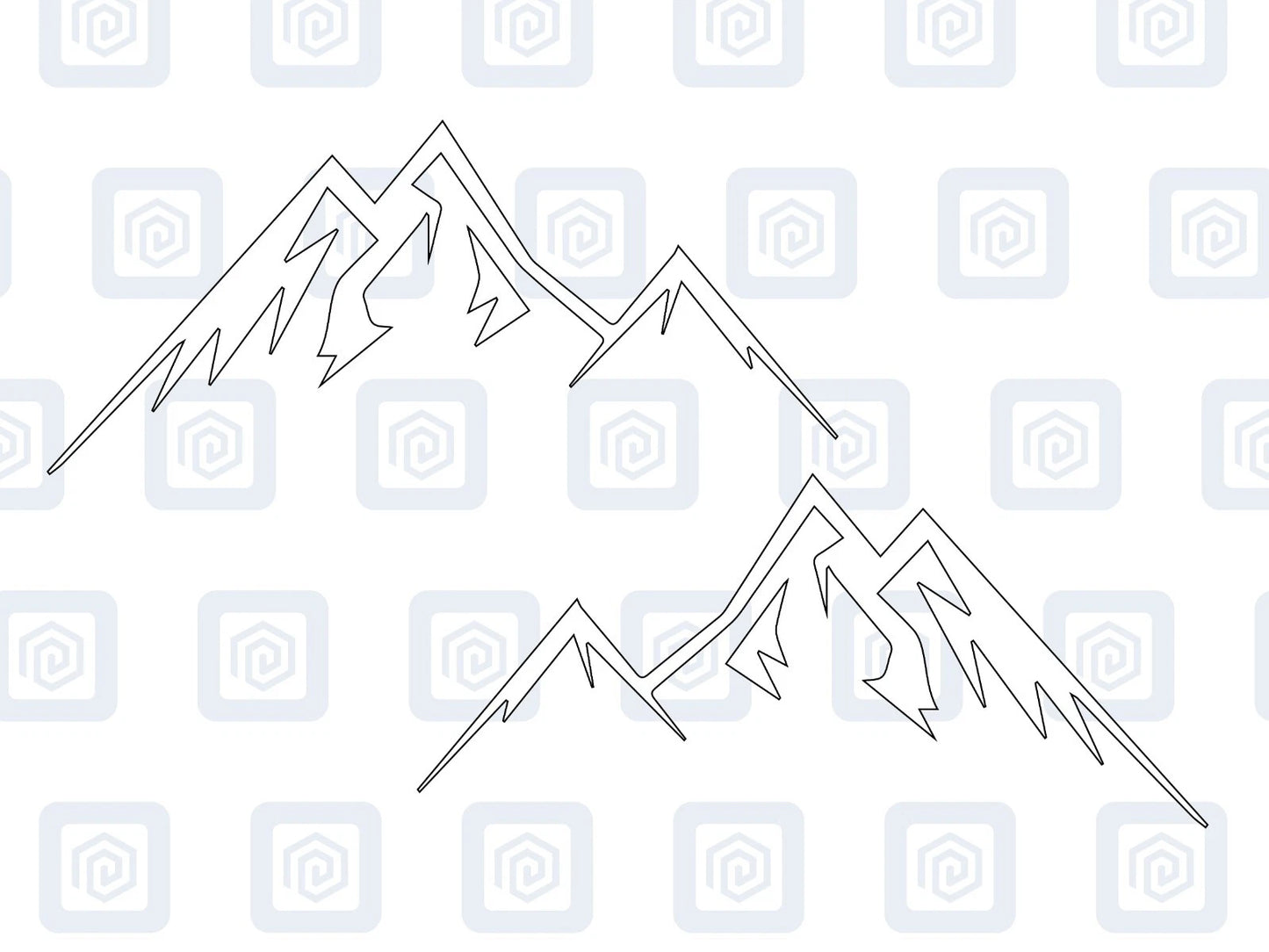 LARGE Mountain Vinyl Decals For Camper Van Caravan Sticker Graphic Pair x2