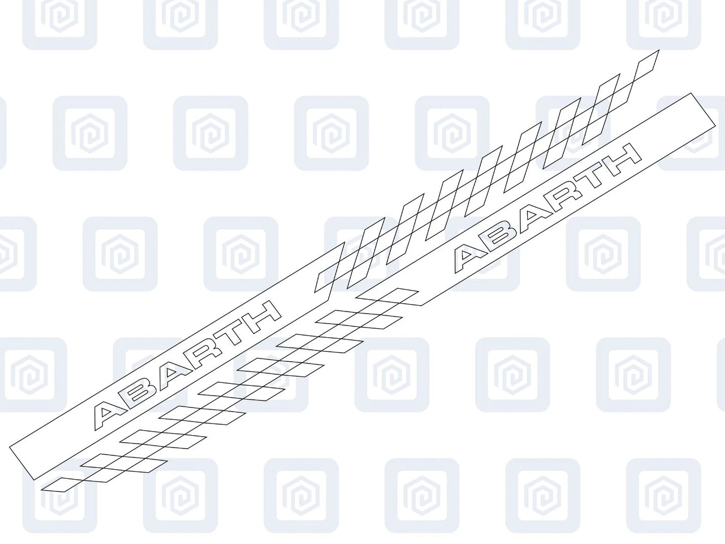 Fiat Abarth 500 595 695 Side Stripe Decal Sticker (Set of 2) Twin Air Sport Pop