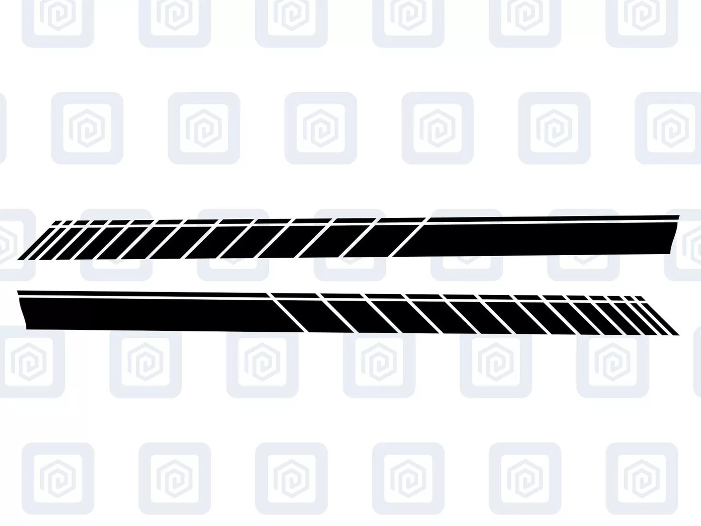 Mini Cooper S JCW One Racing Side Stripe Decal Sticker Pair (Set of 2)